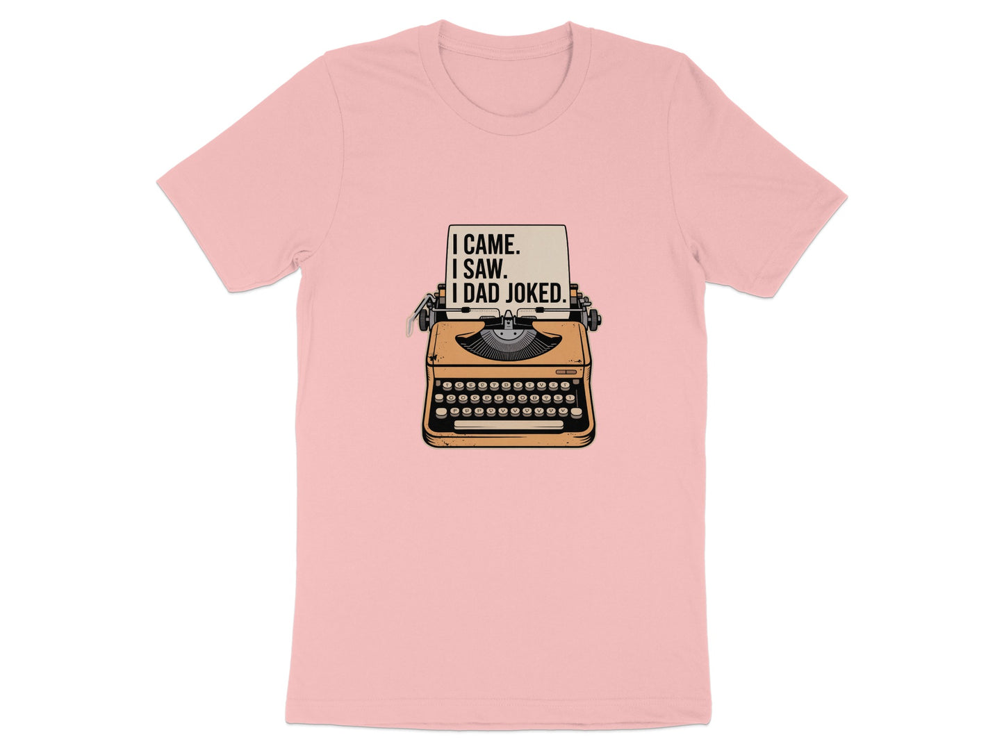 I Came I Saw I Dad Joked Typewriter Graphic T-Shirt Product