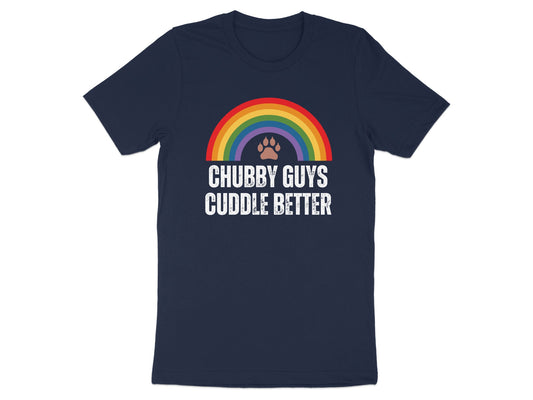 Chubby Guys Cuddle Better Rainbow Graphic T-Shirt product