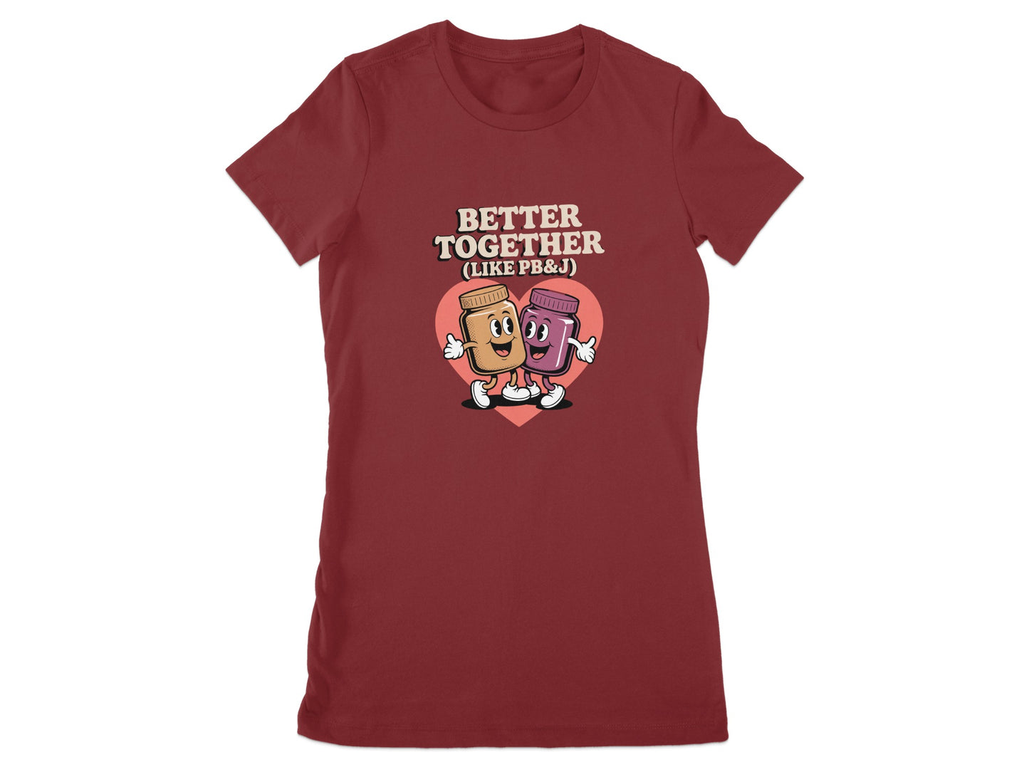 Better Together Like PB&J Heart Design T-shirt product