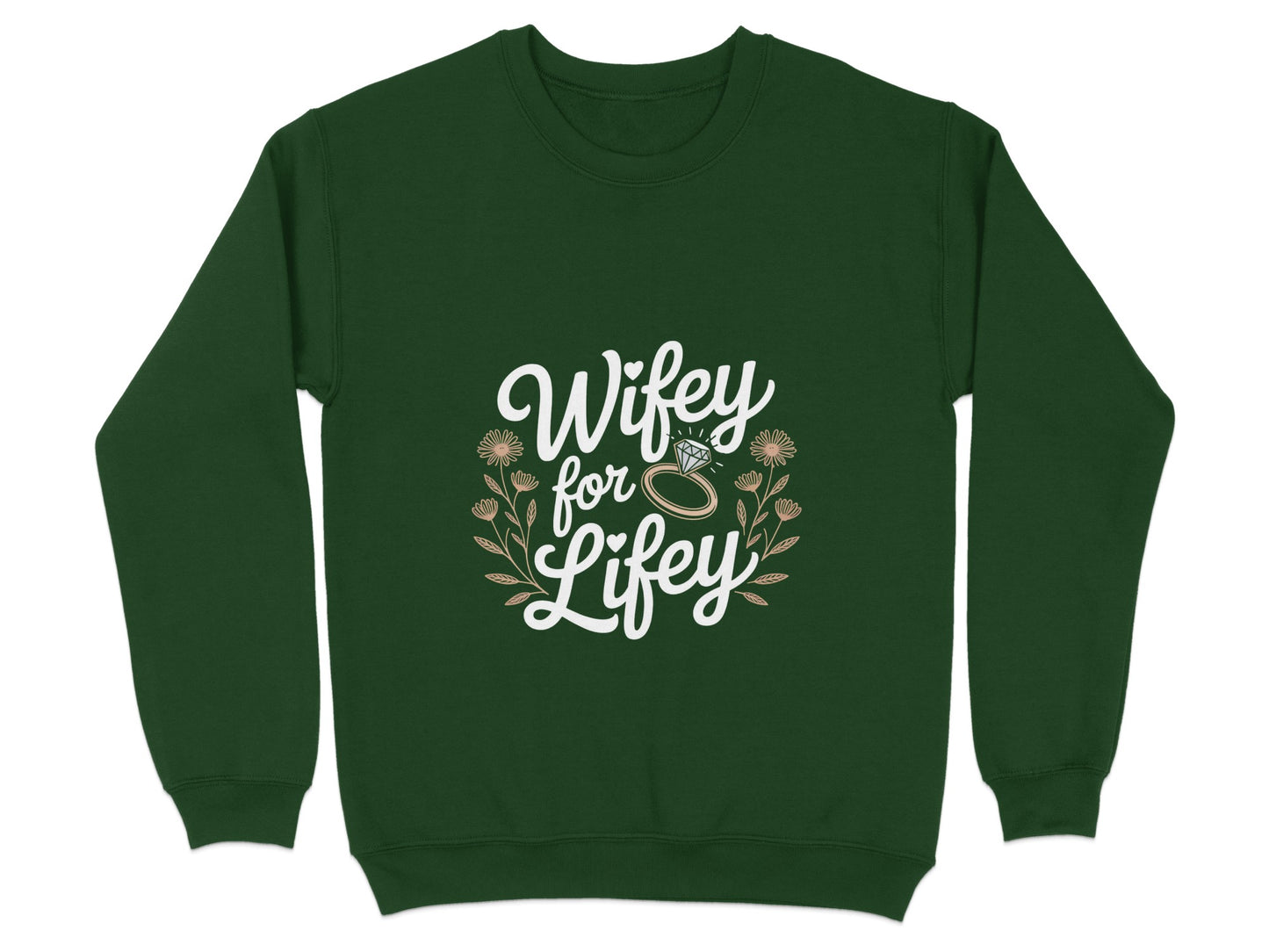 Wifey For Lifey Floral Print Sweatshirt product type