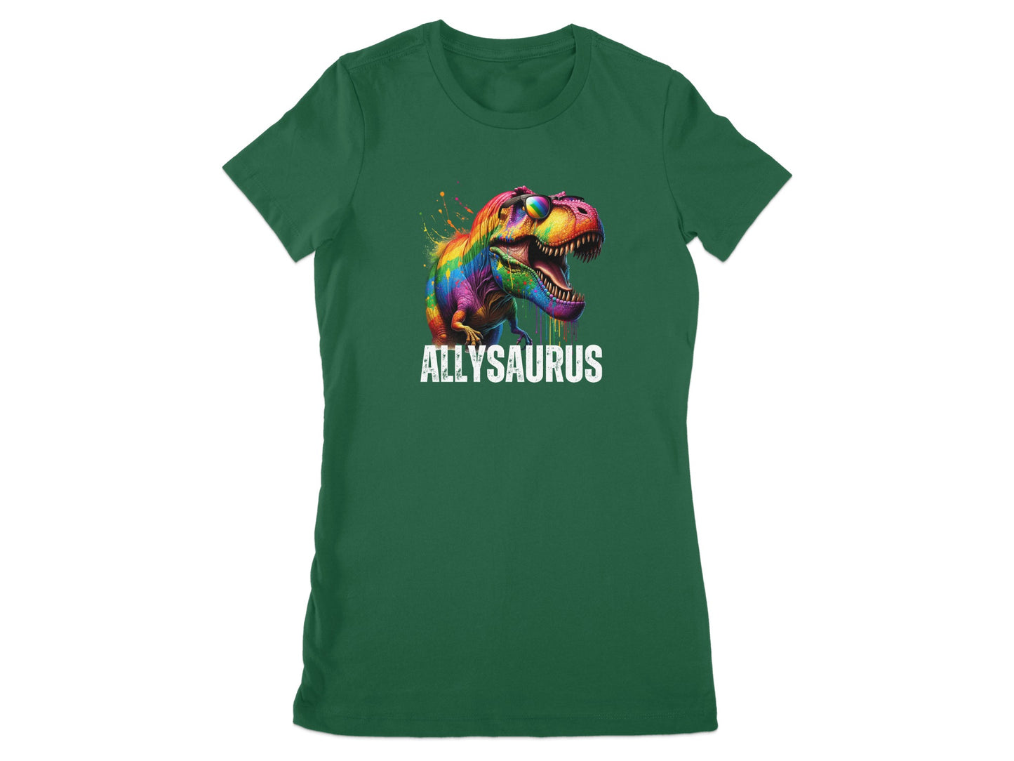 AllySaurus Colorful Dinosaur Graphic T-Shirt product