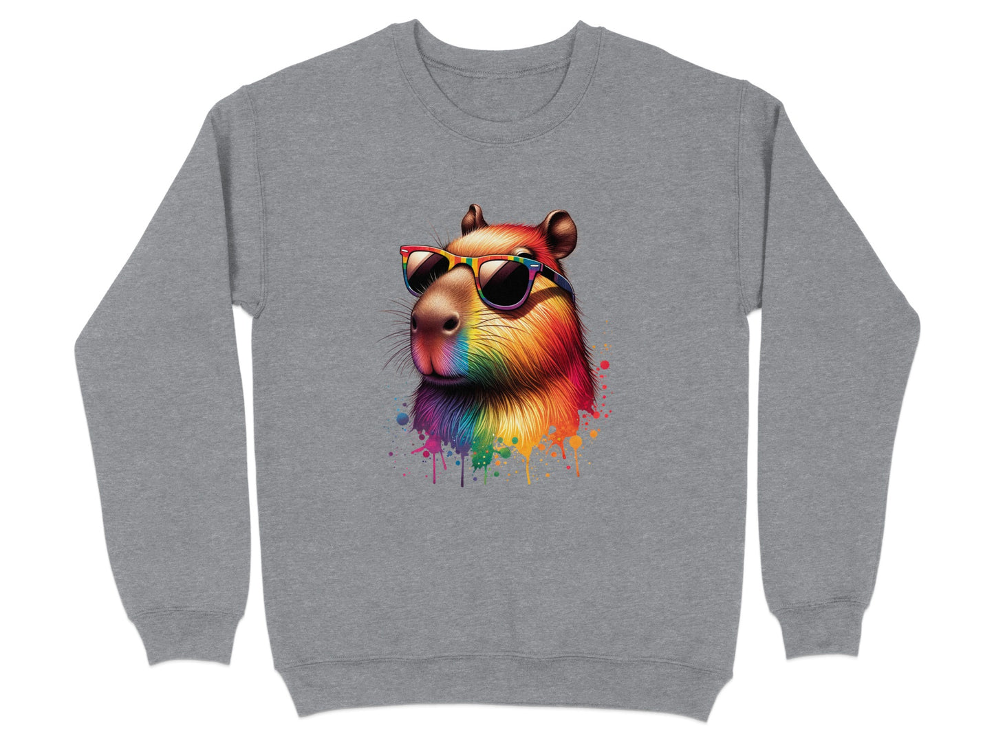 Colorful Sunglass-Wearing Rodent Graphic Sweatshirt product type