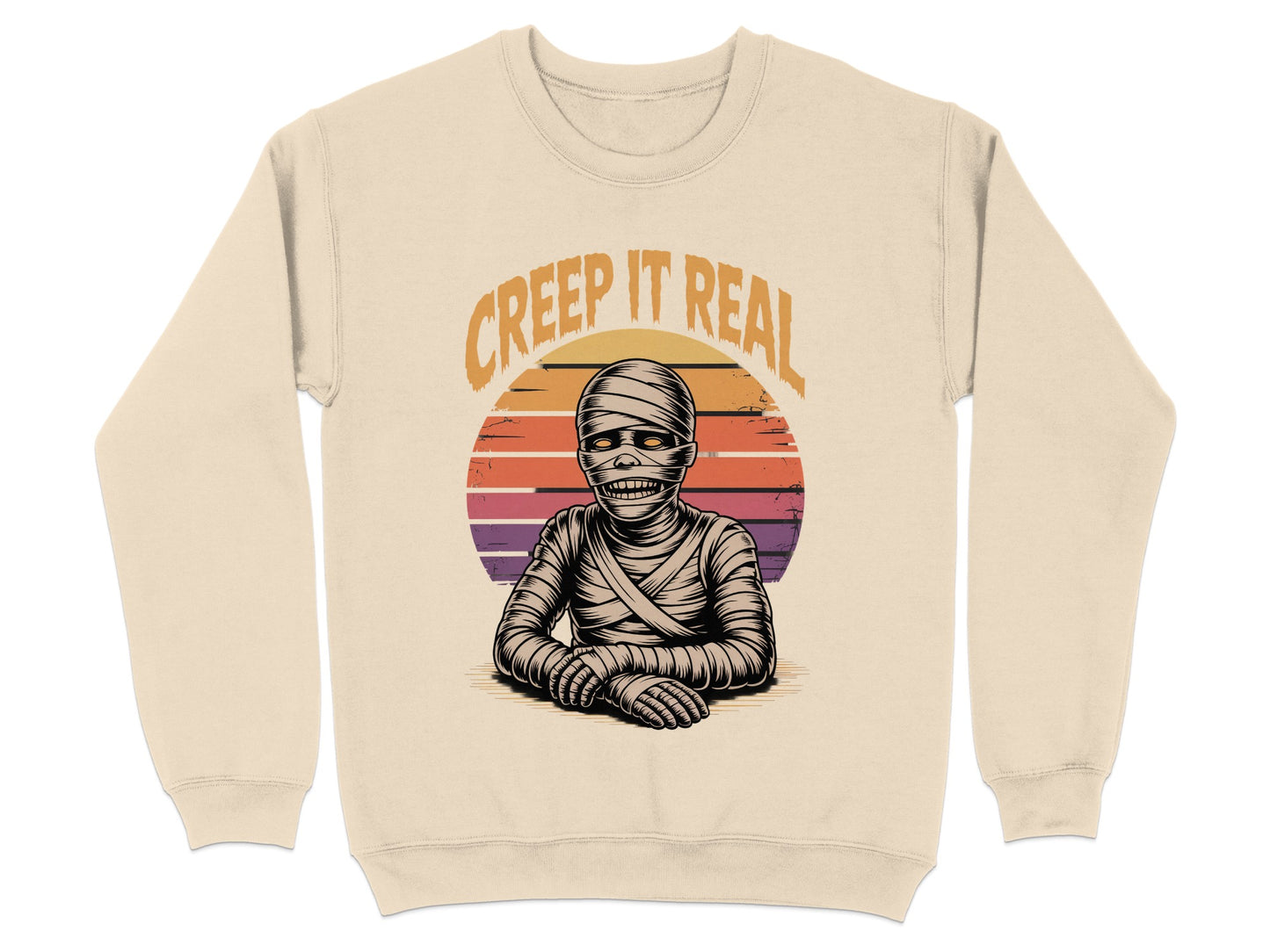 Creep It Real Mummy Illustration Fun Sweatshirt product