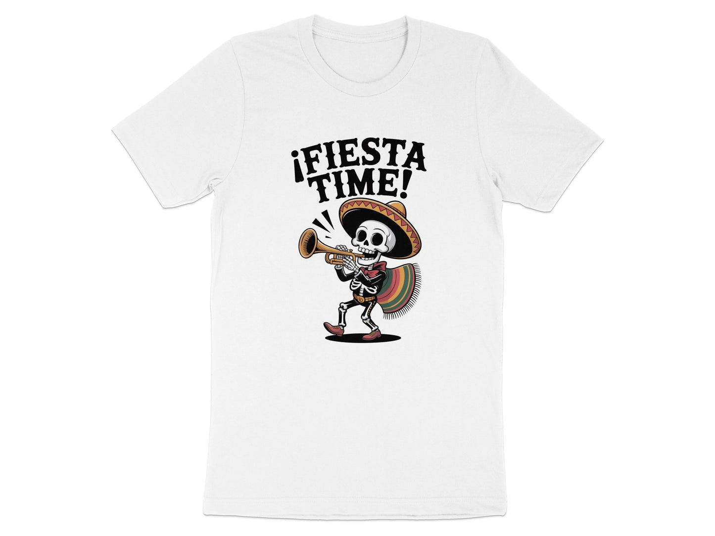 Fiesta Time Skeleton Playing Trumpet T-shirt product type