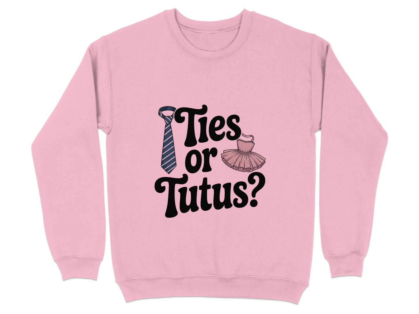 Ties or Tutus Funny Gender Reveal Announcement Product Type