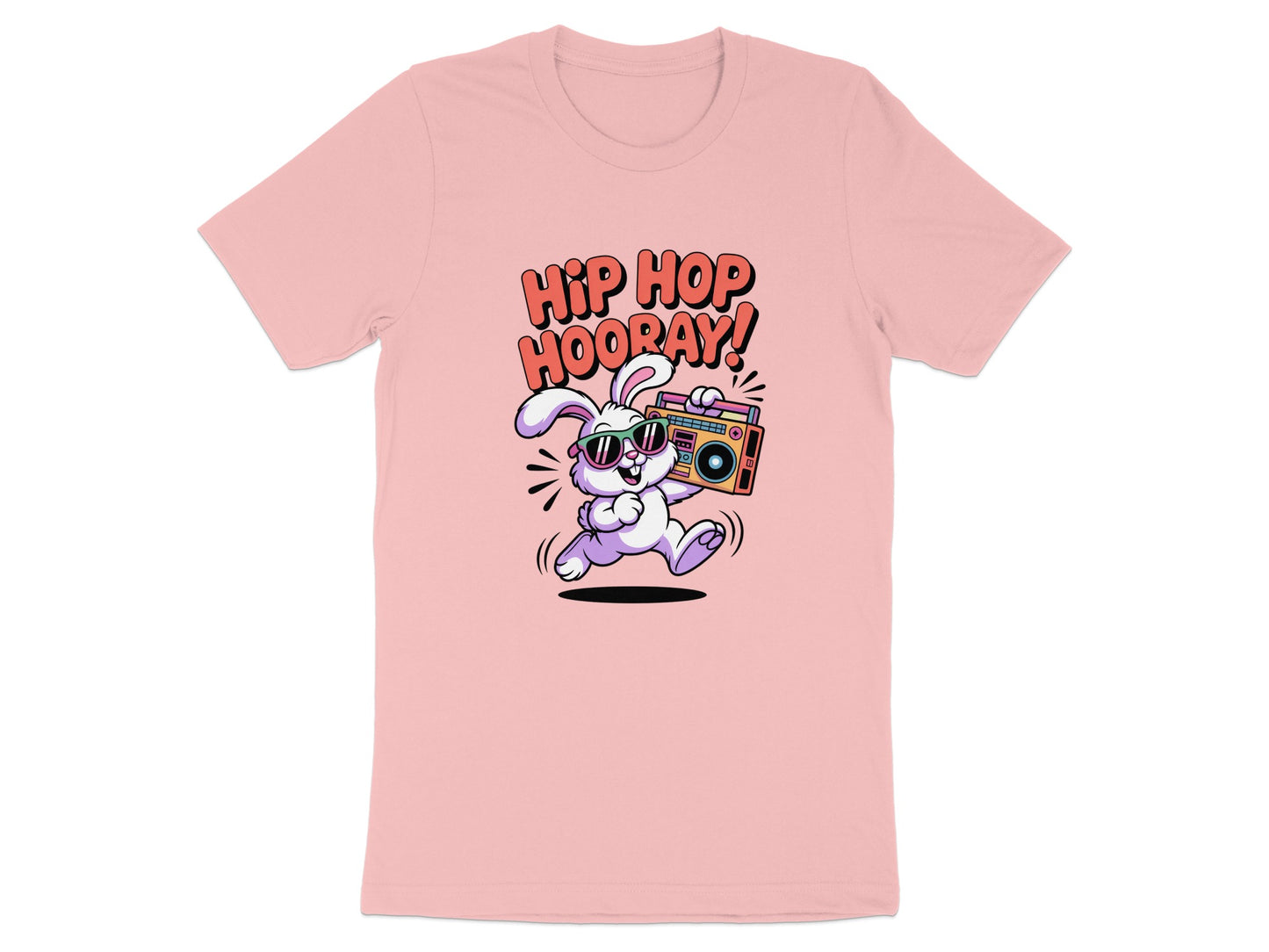 Hip Hop Hooray Bunny with Boombox Graphic T-Shirt product