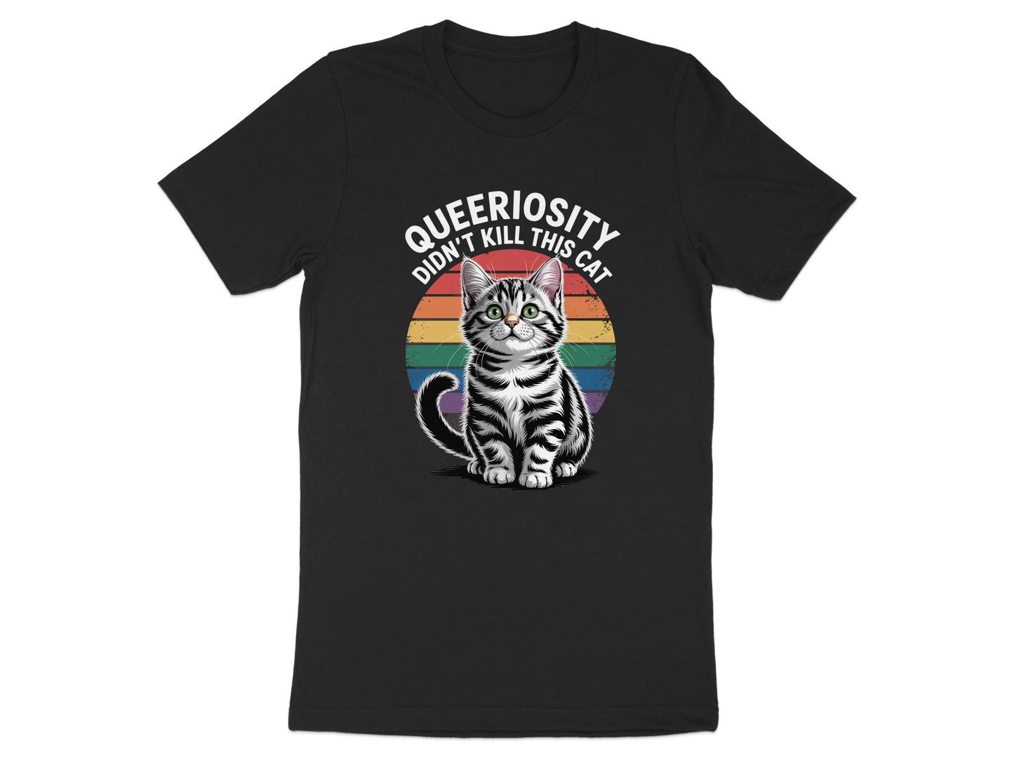 Queeriosity Didn't Kill This Cat Graphic T-shirt product