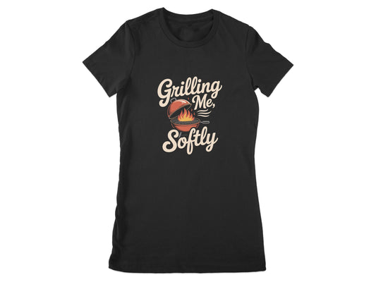 Grilling Me Softly Funny BBQ Graphic Tee Shirt product type