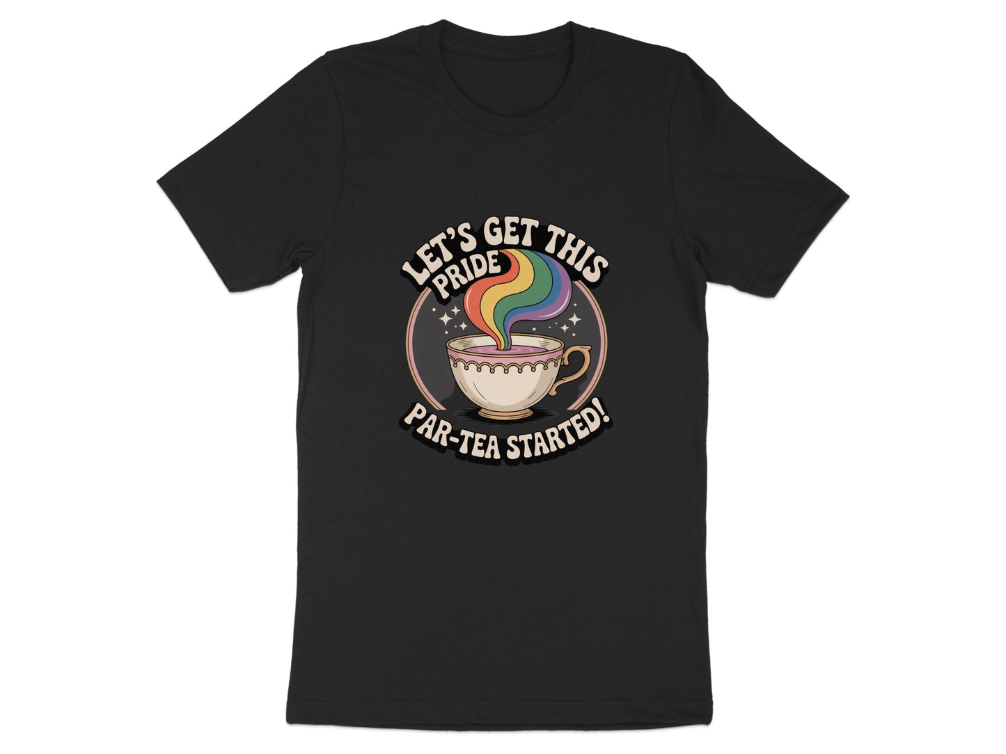 Get This Pride Par-Tea Started Rainbow T-Shirt product