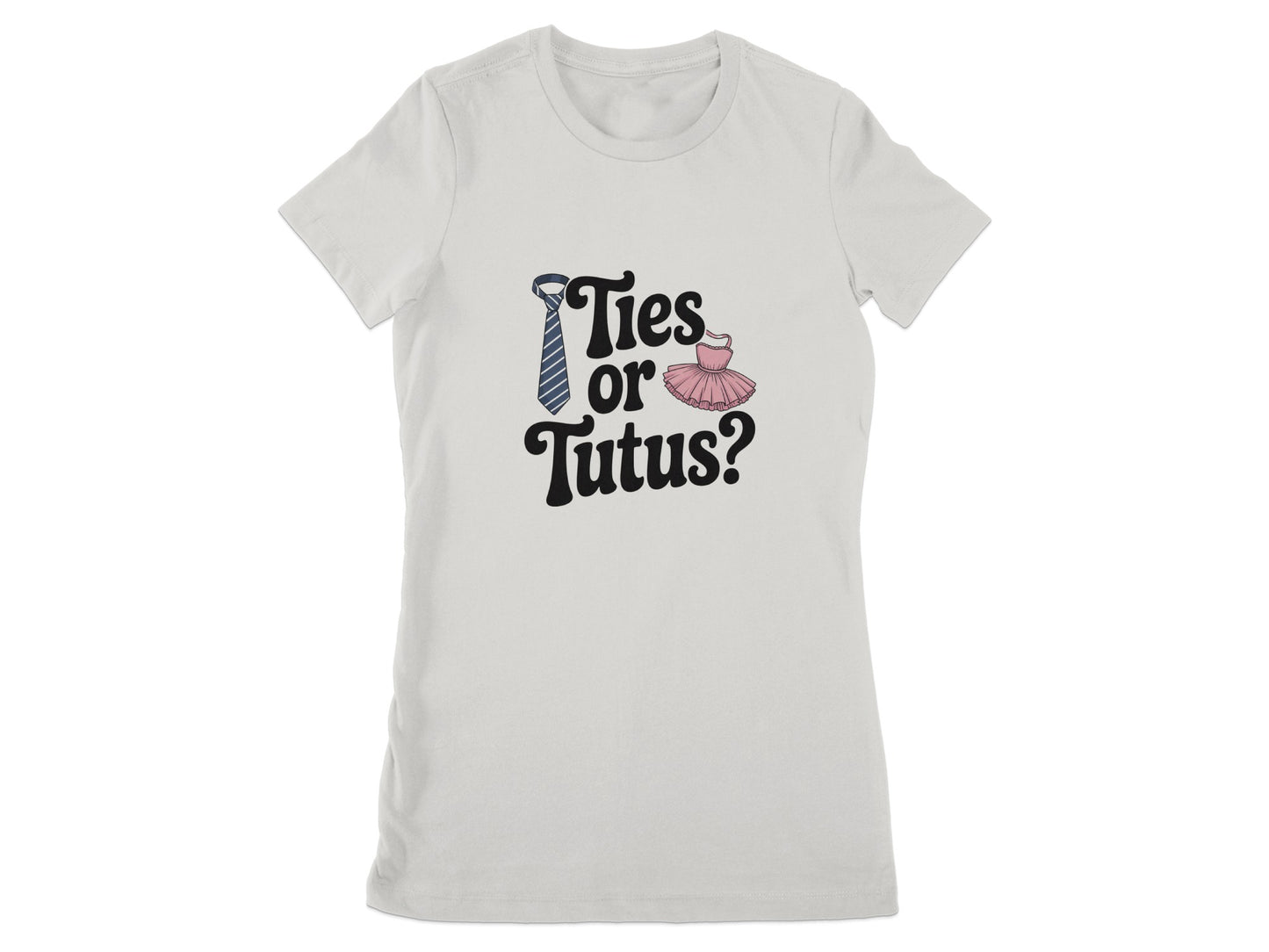 Ties or Tutus Graphic Tee with Simple Design product type
