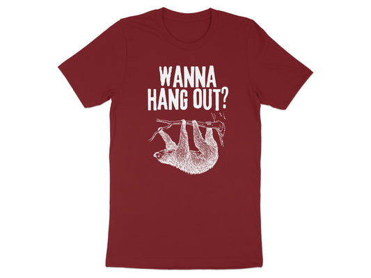 Wanna Hang Out Sloth Graphic T-Shirt product