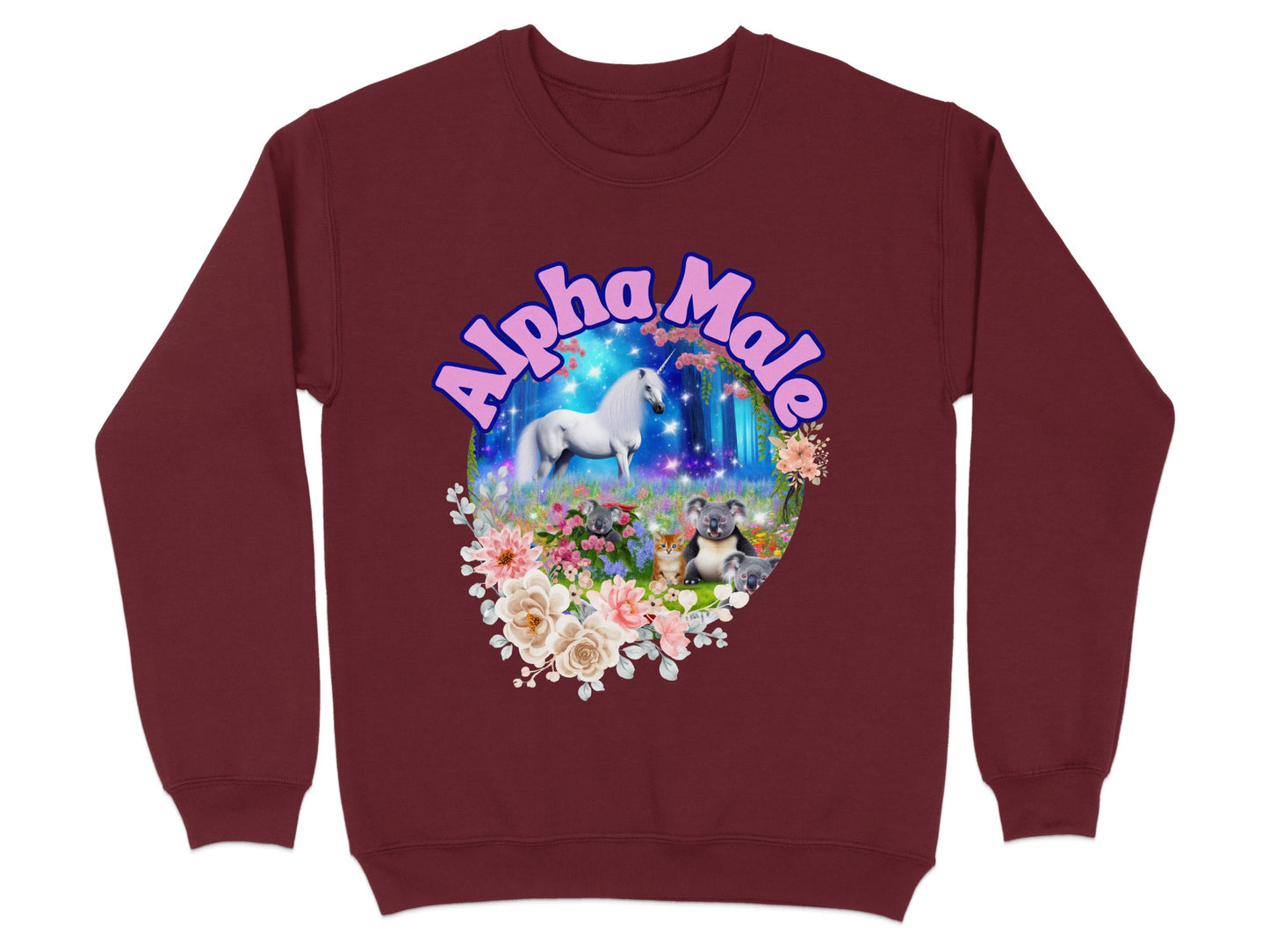 Alpha Male Unicorn and Cat Sweatshirt product type