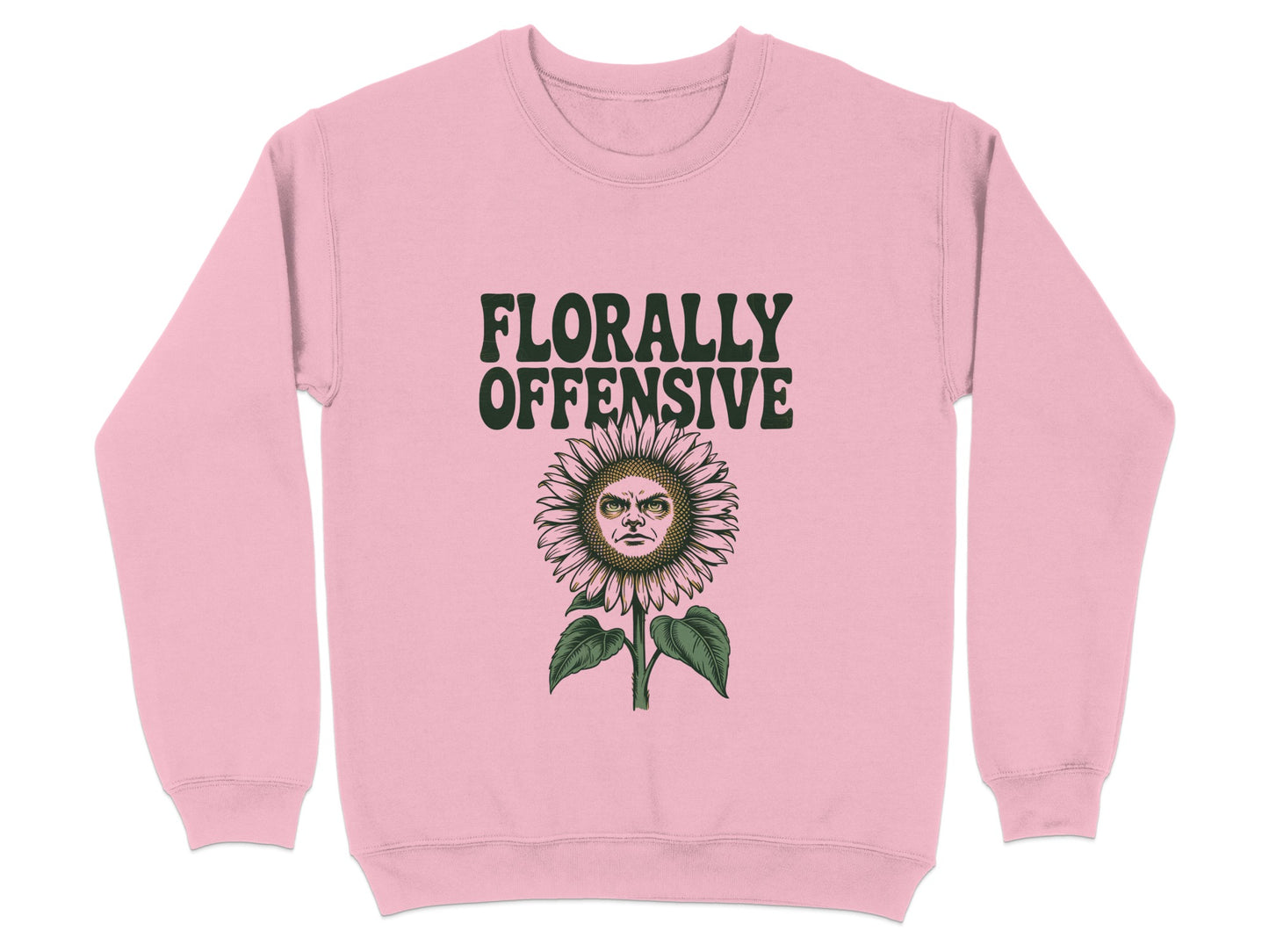 Florally Offensive Graphic Pink Crewneck product type