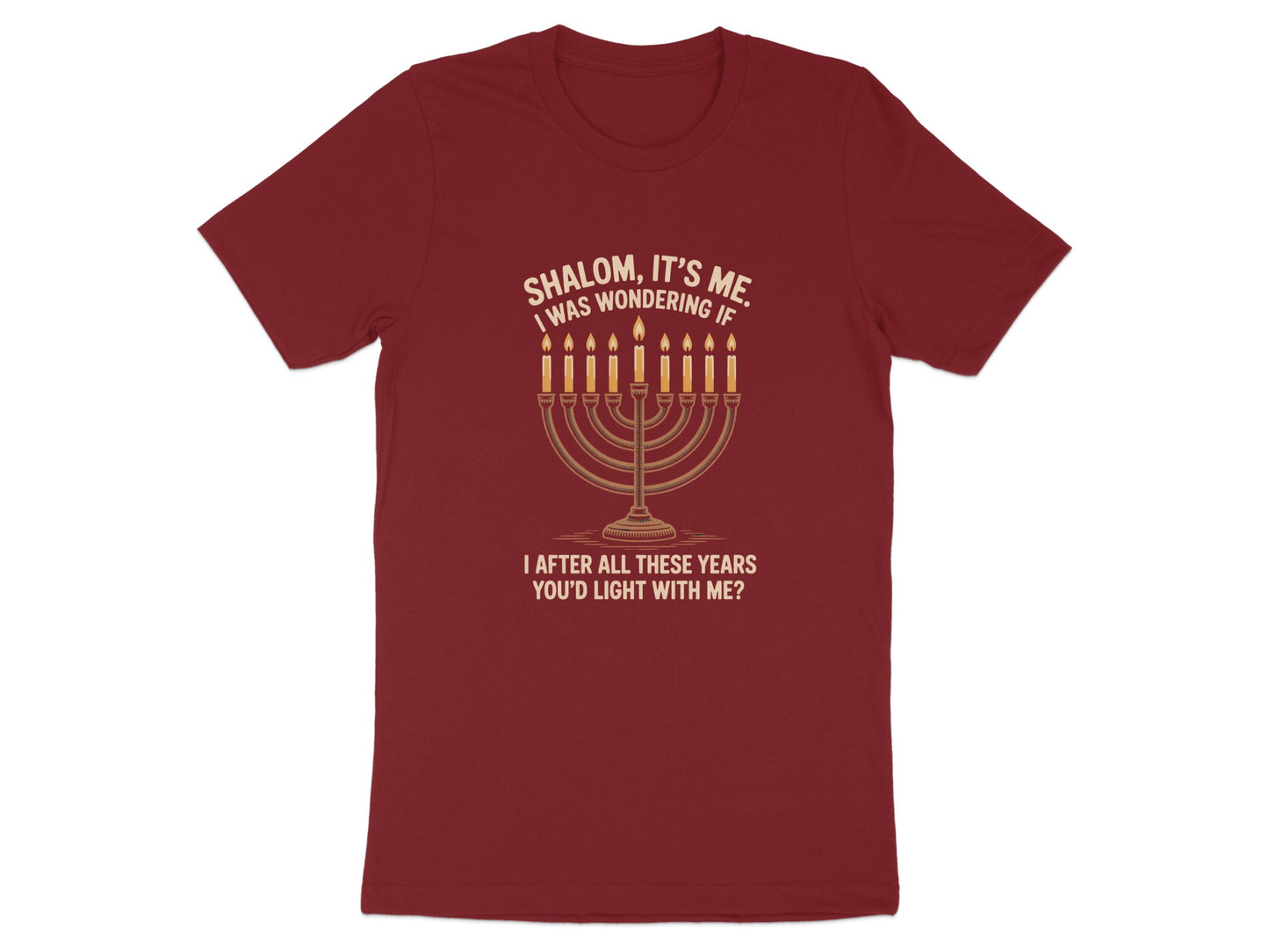 Shalom It's Me Menorah Graphic T-Shirt product type