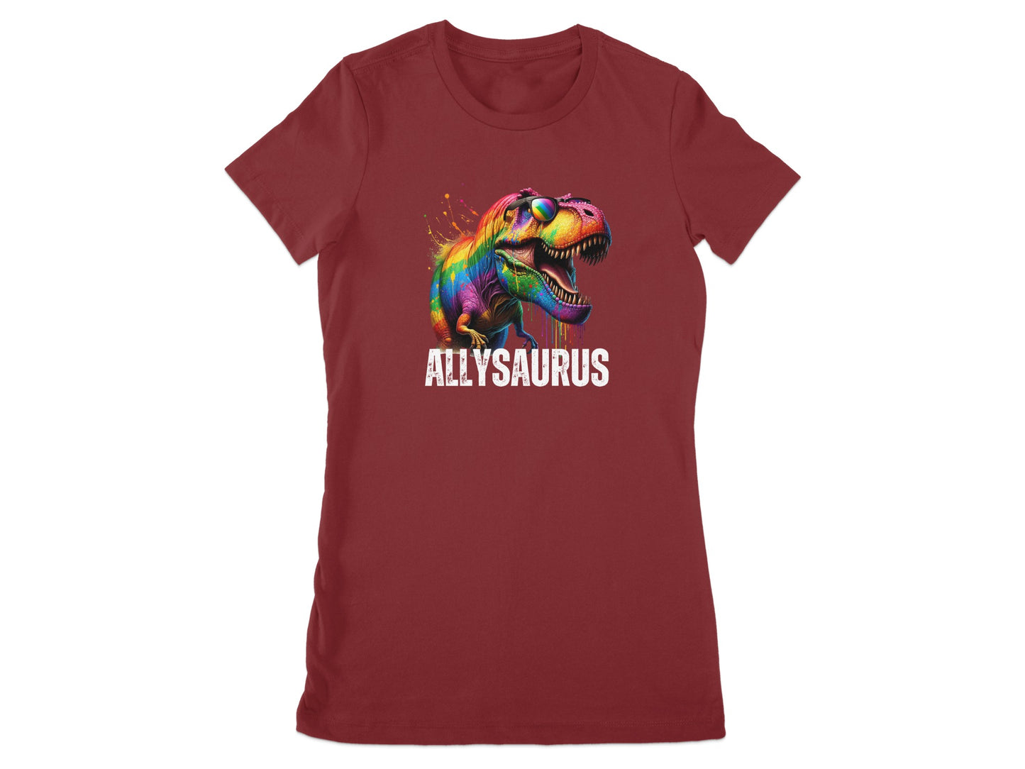Colorful Dinosaur 'Allysaurus' Graphic T-Shirt Product