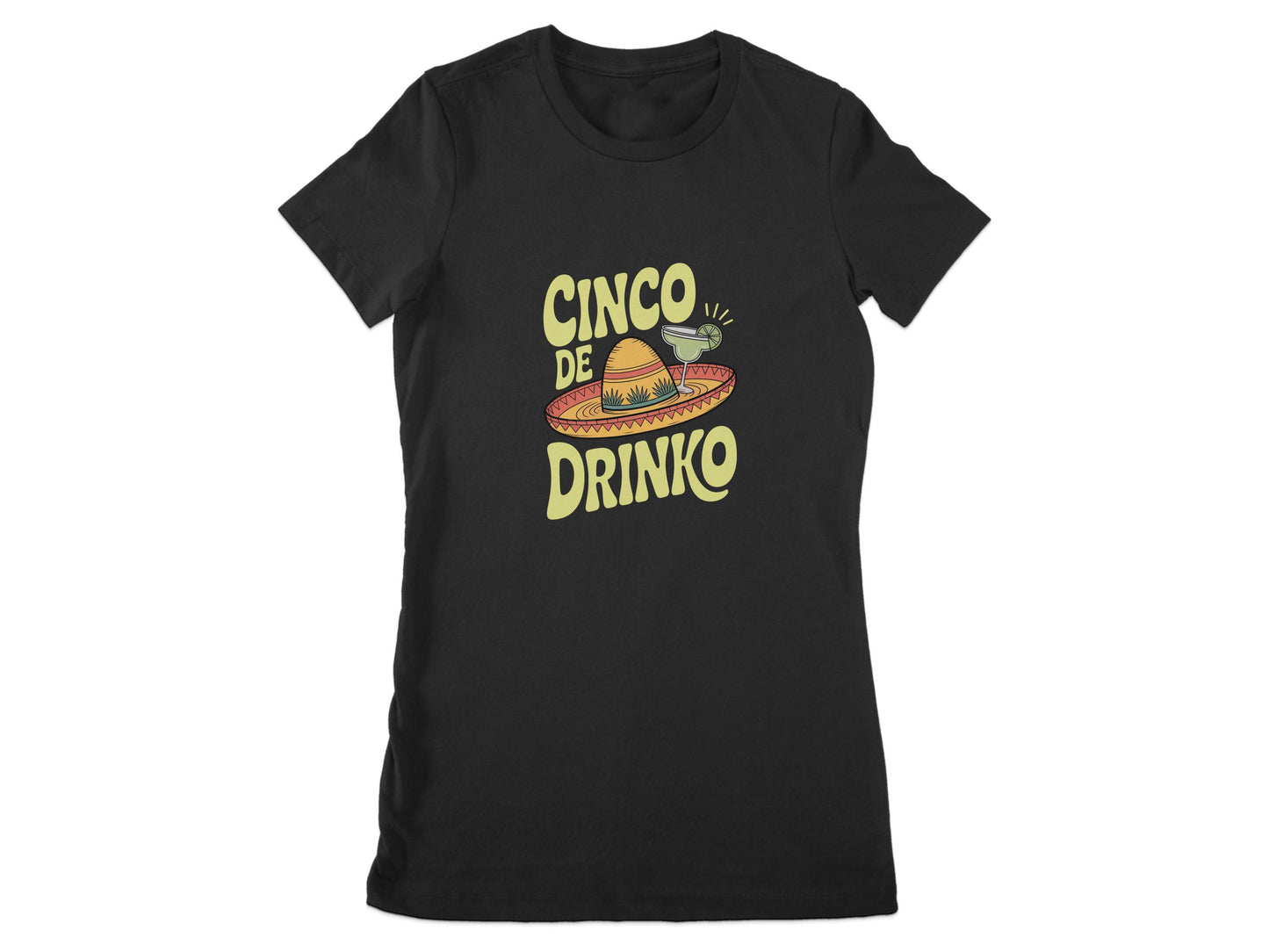 Cinco De Drinko Sombrero Black Women's T-shirt product type