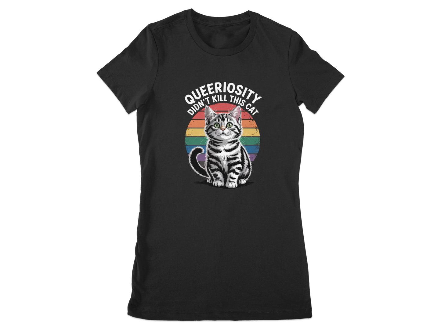 QUEERIOSITY Didn't Kill This Cat T-shirt product