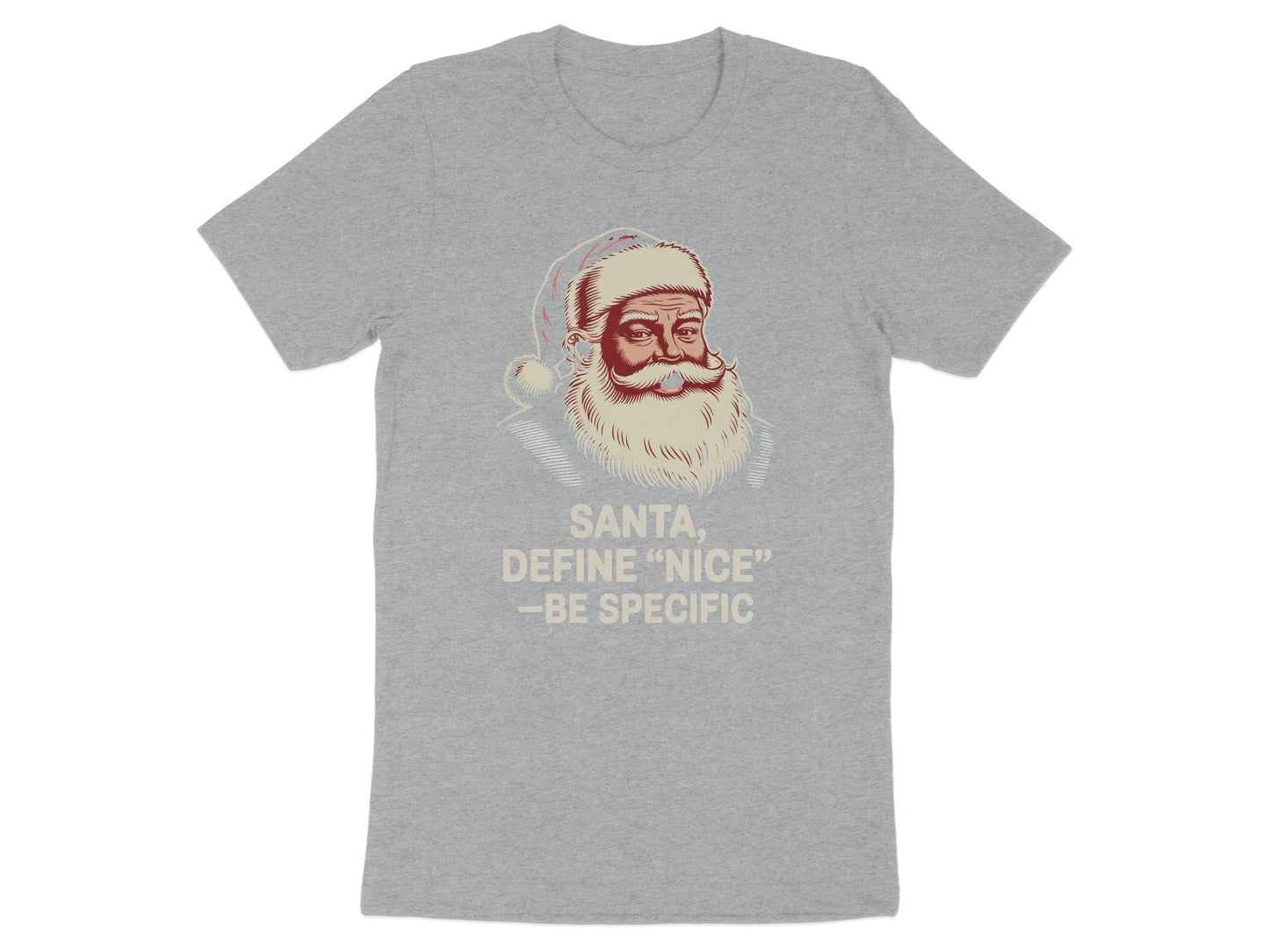Santa Define Nice Be Specific Graphic T-shirt product type