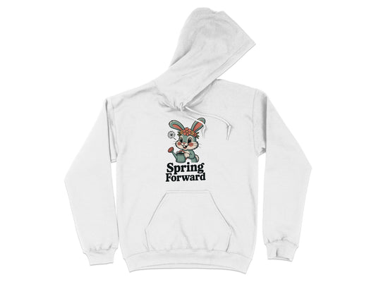 Fun Bunny Design Spring Forward Hooded Sweatshirt product