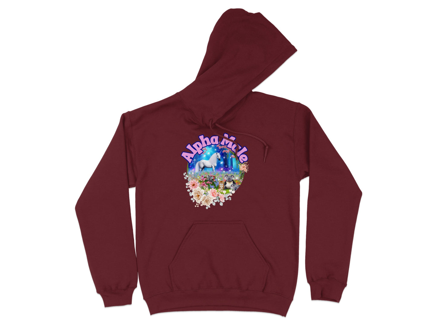 Stylish Alpha Mule Graphic Maroon Hoodie product