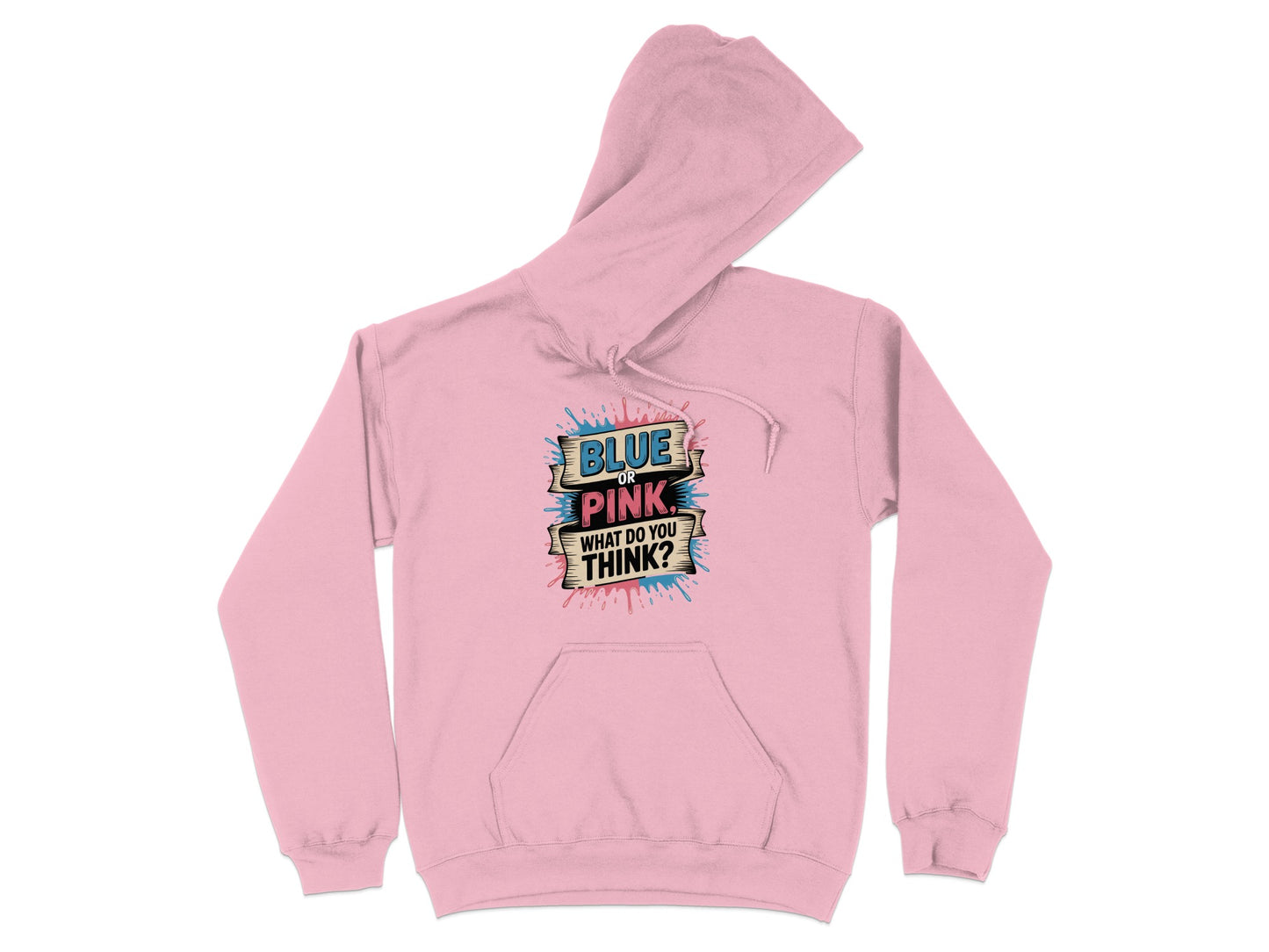 Blue Pink What Do You Think Graphic Hoodie product