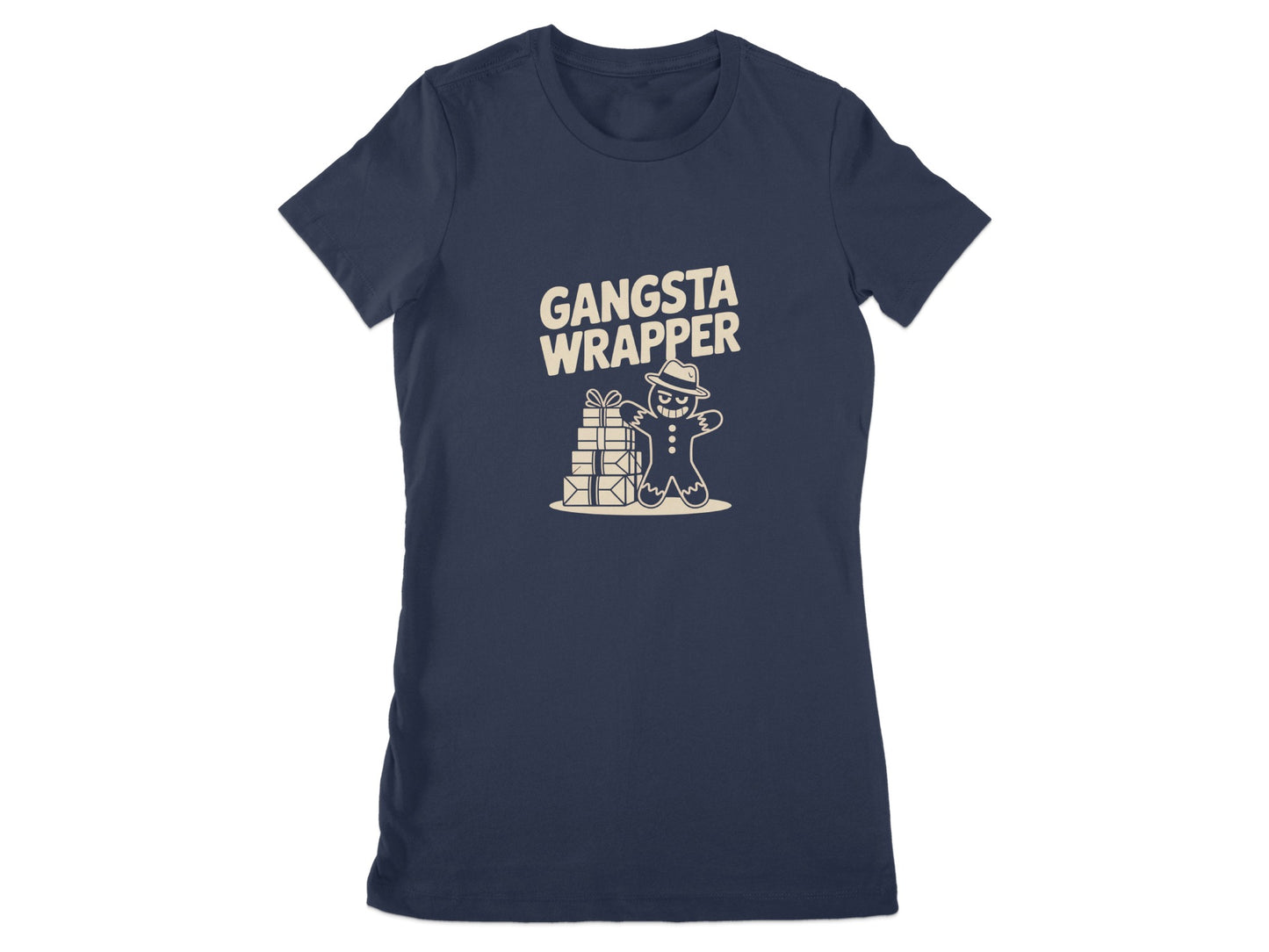 Gangsta Wrapper T-Shirt with Gingerbread Design product type
