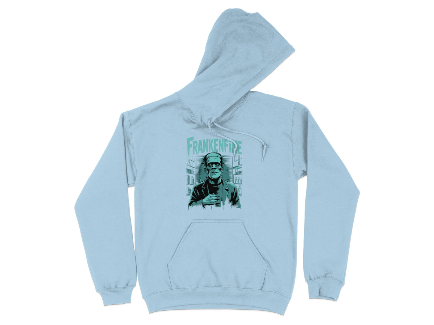 Frankenstein Design Light Blue Hoodie product