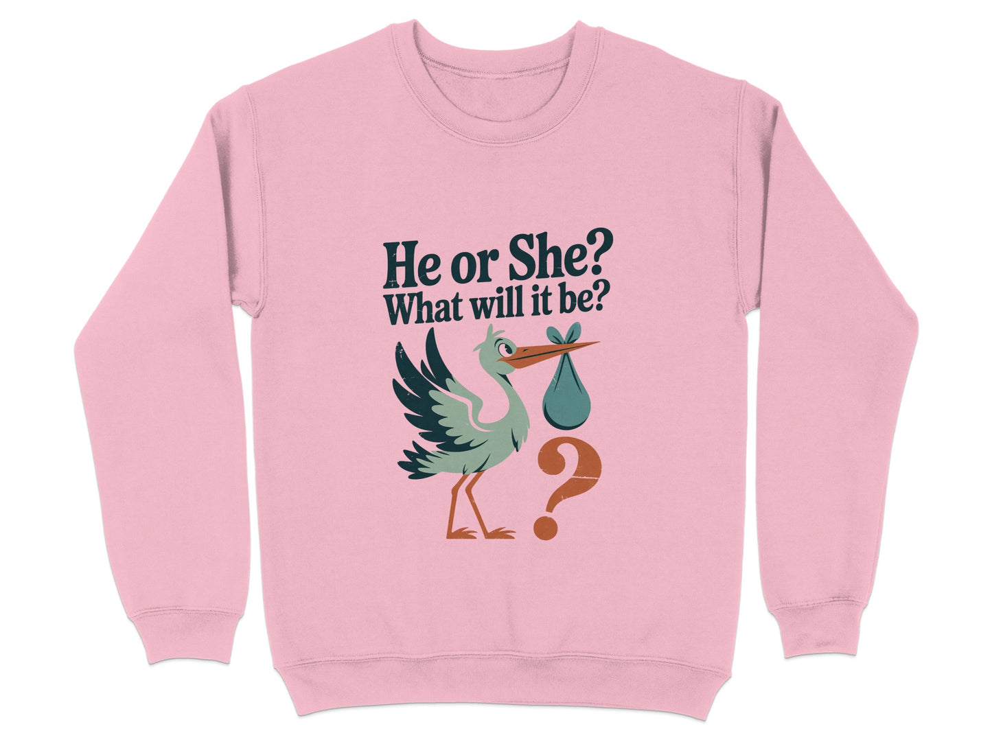 Gender Reveal Sweatshirt He or She? What Will it Be product type