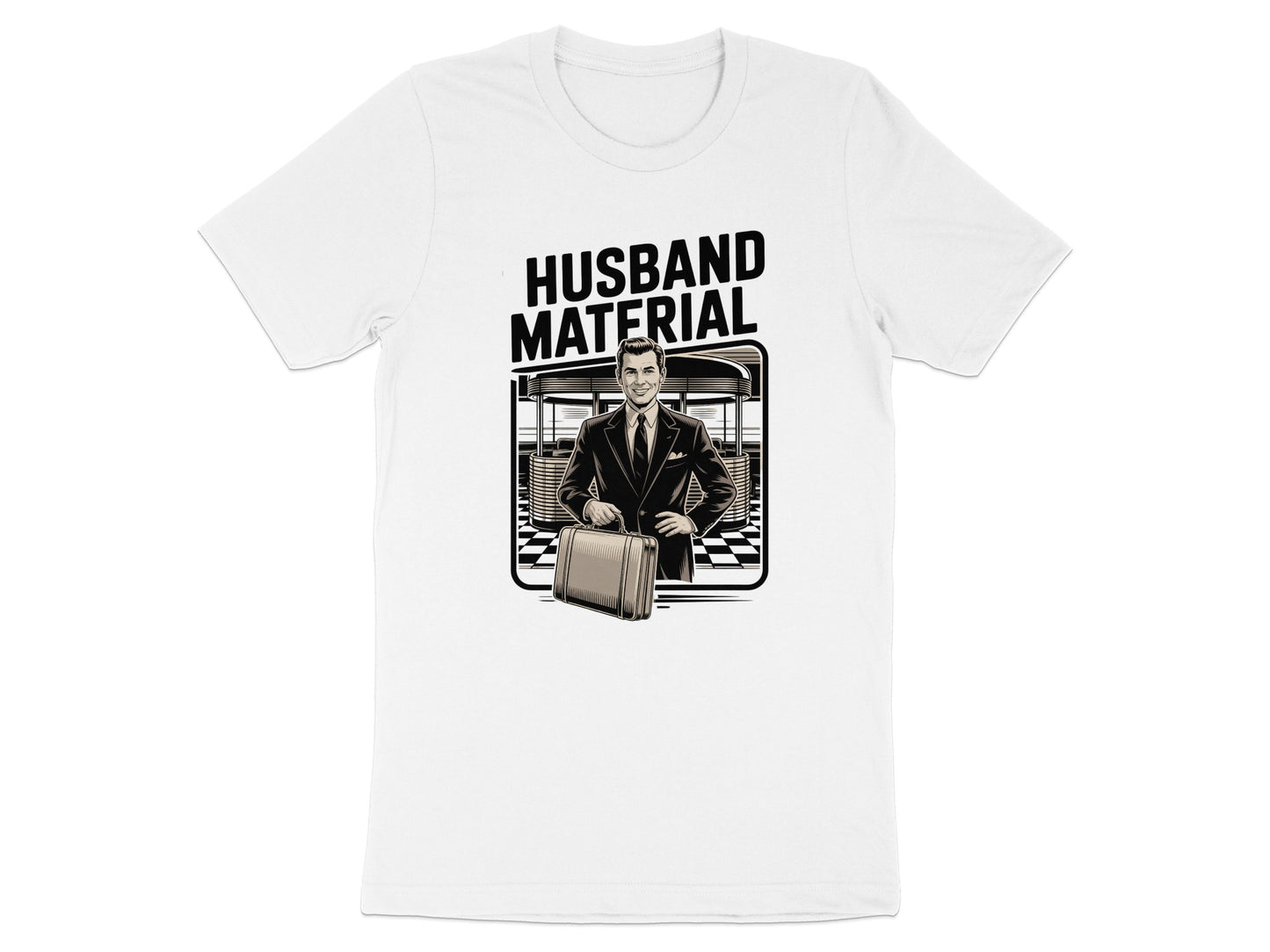 Husband Material Graphic White T-Shirt product type