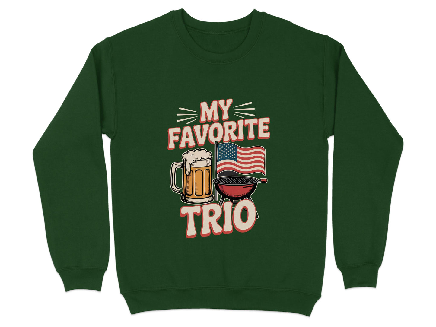 My Favorite Trio Beer Barbecue American Flag product