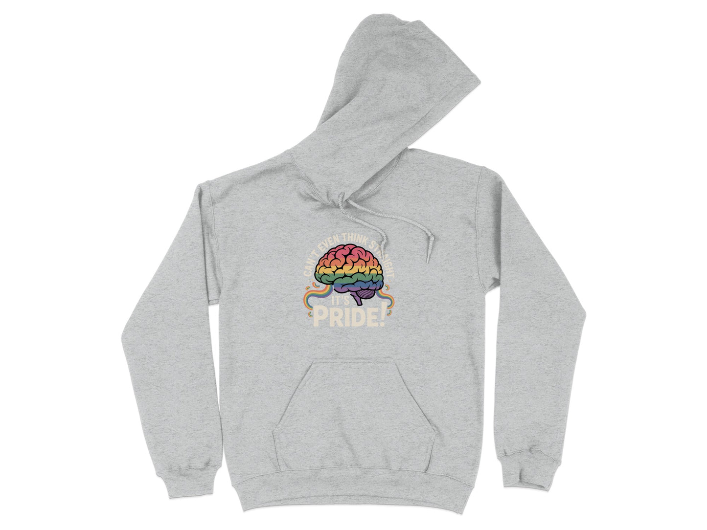 Brain Pride Design on Grey Hooded Sweatshirt product