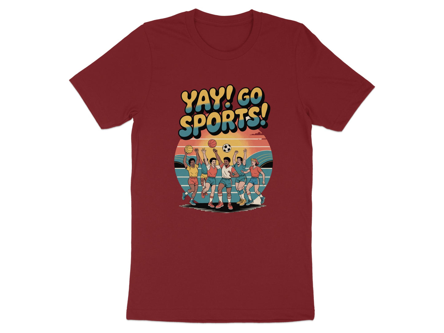 Yay Go Sports Retro Themed Graphic T-Shirt product type