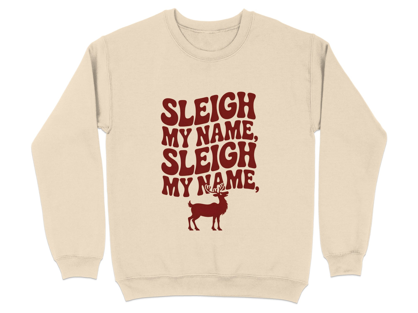 Sleigh My Name Reindeer Graphic Printed Sweatshirt product