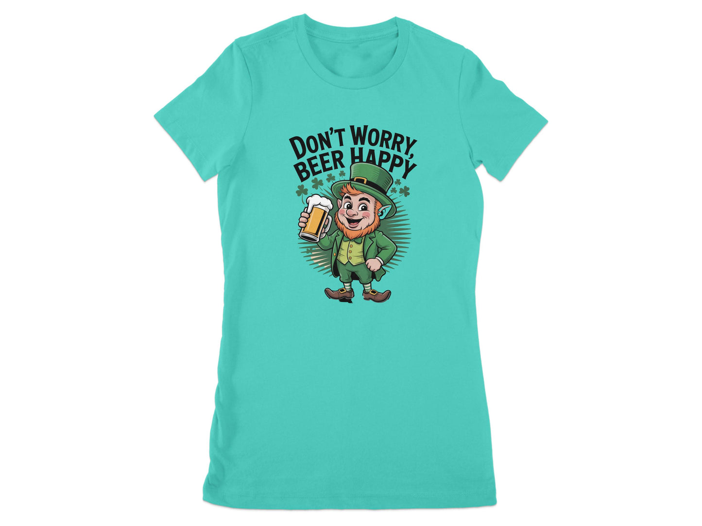 Don't Worry Beer Happy Leprechaun Graphic Shirt product
