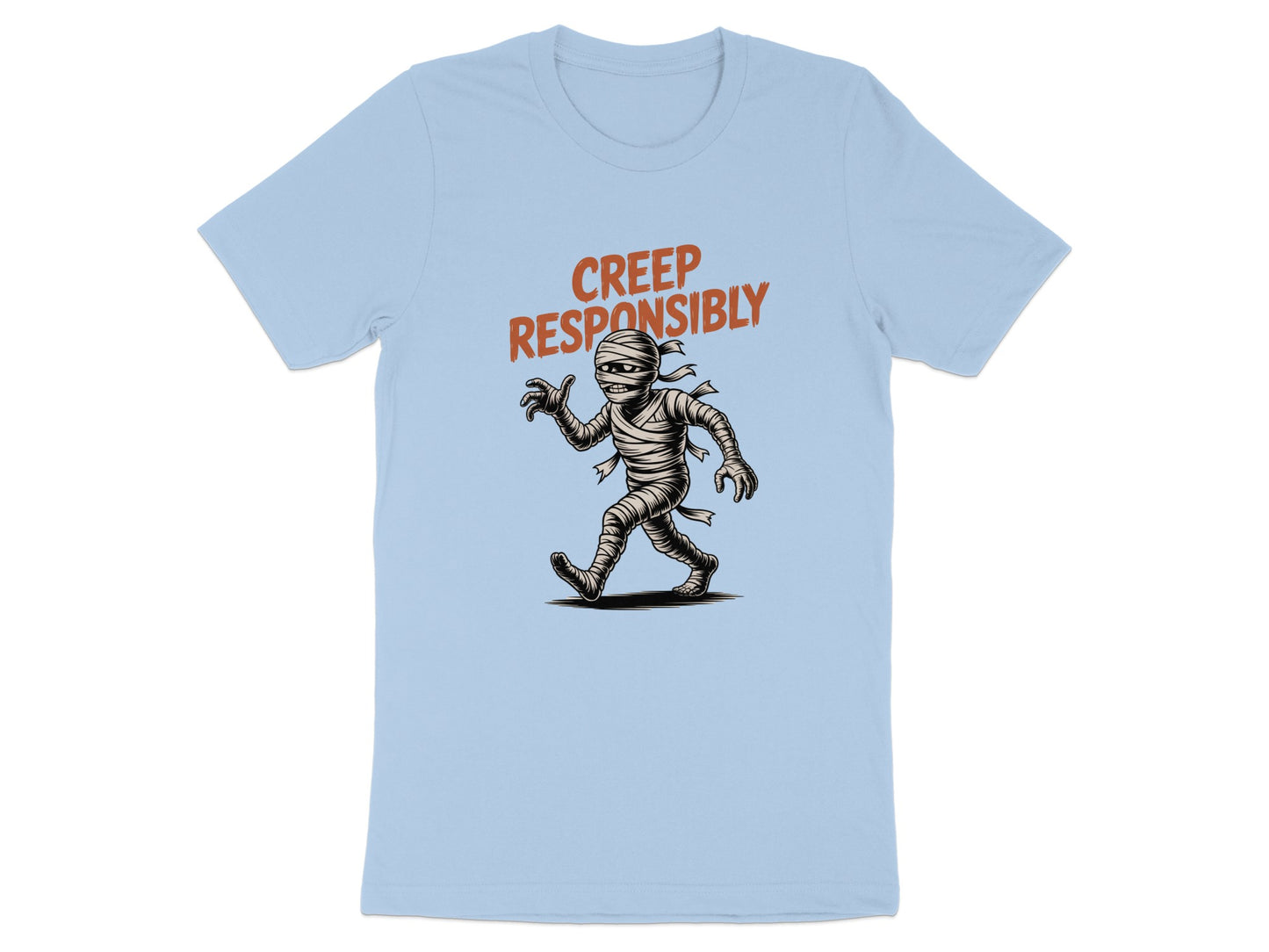 Creep Responsibly Mummy Illustration T-shirt product type