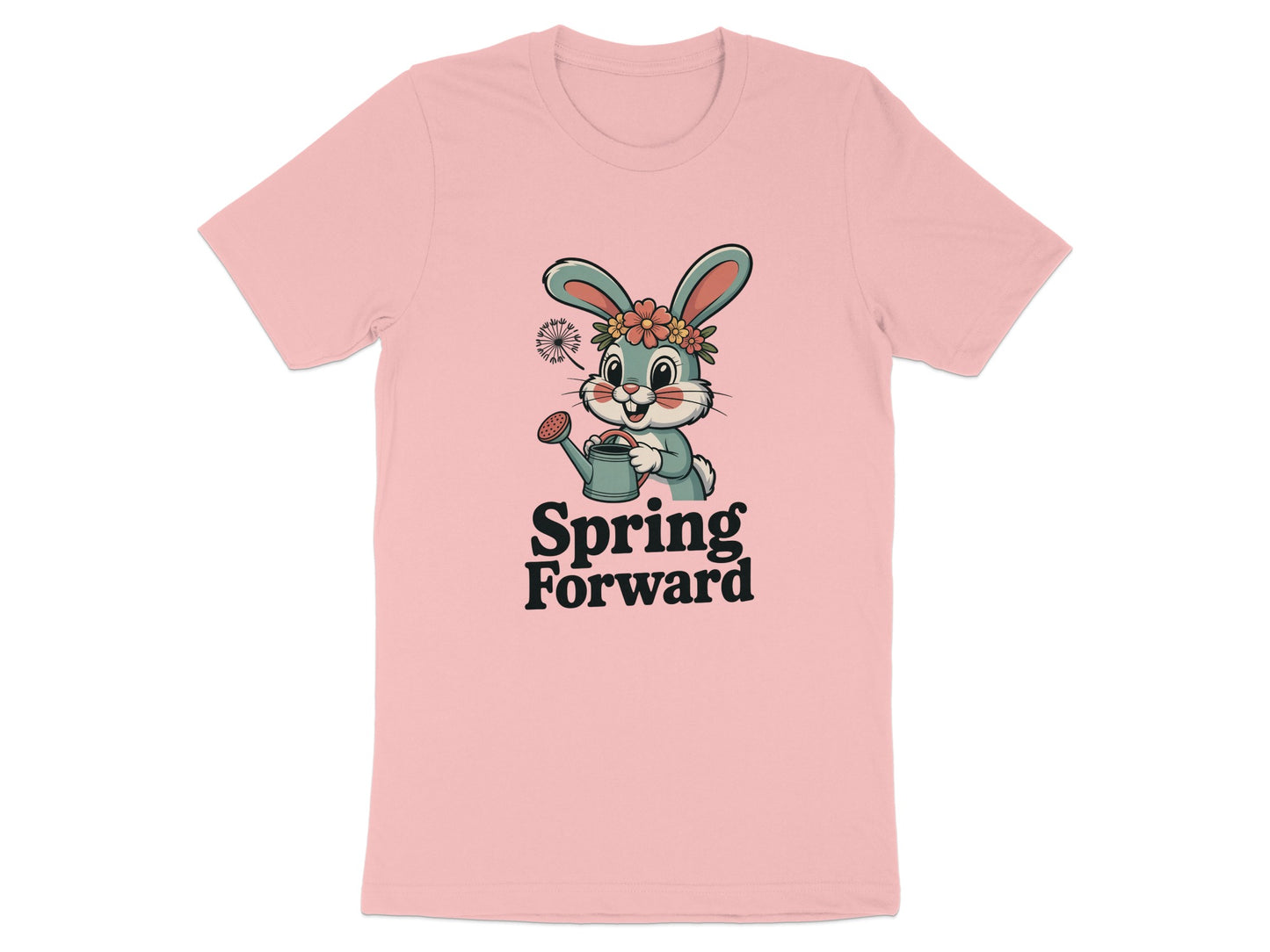 Spring Forward Cute Bunny T-Shirt with Watering Can product type