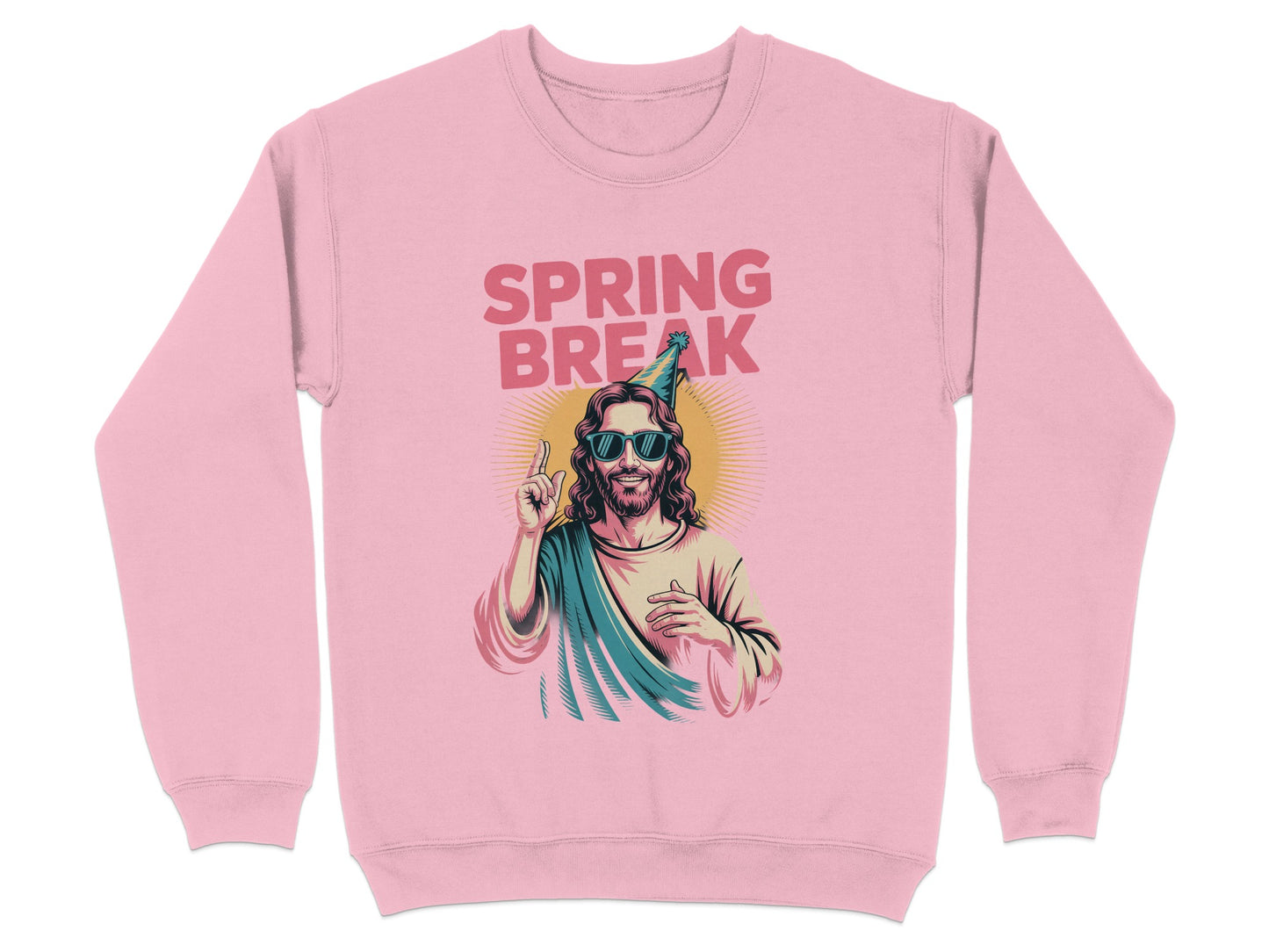 Spring Break Jesus Graphic Crewneck Sweater product