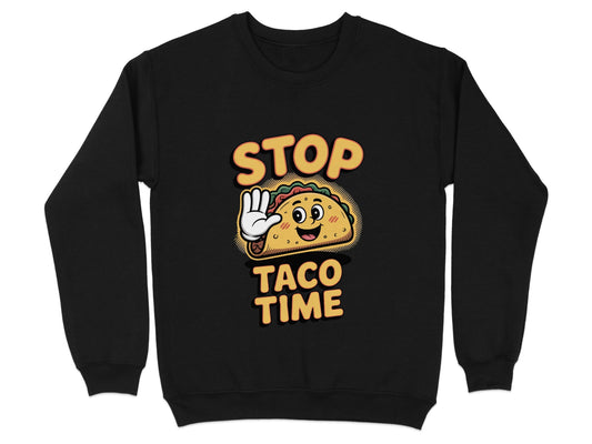 Stop Taco Time Graphic Print Sweatshirt product