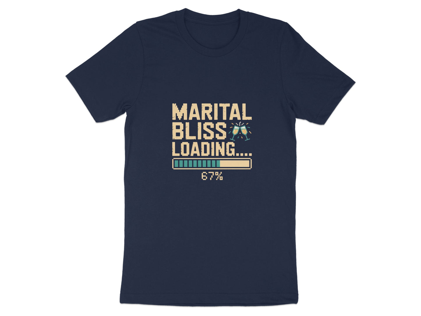 Marital Bliss Loading Graphic Symbol on Dark Shirt product type