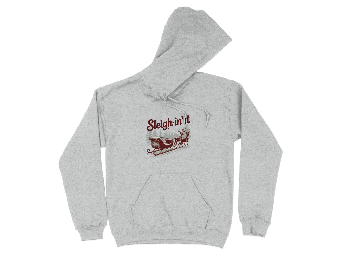 Sleighin' It Festive Reindeer Hoodie Apparel product