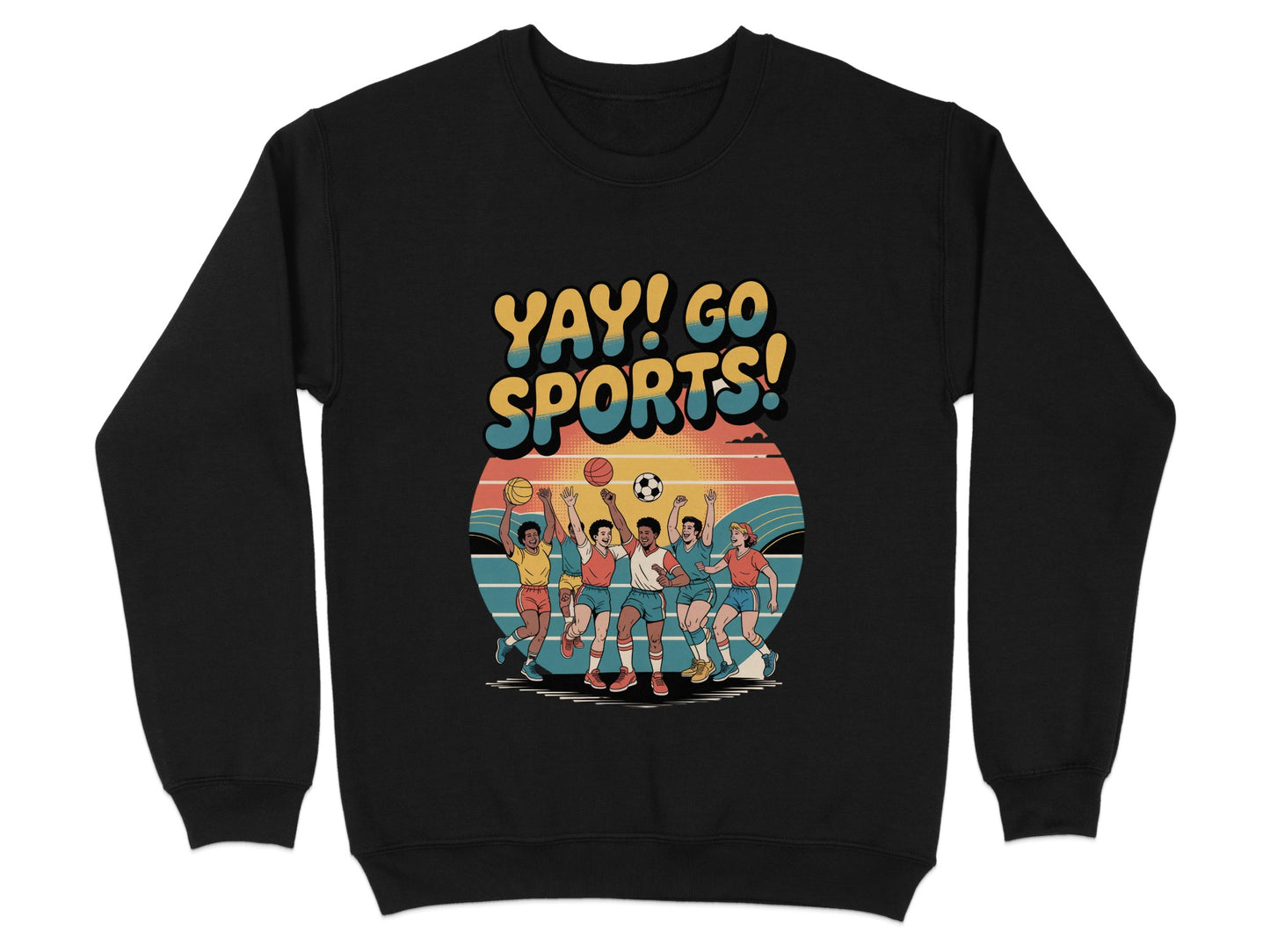 Yay Go Sports Fun Graphic Long Sleeve Shirt product