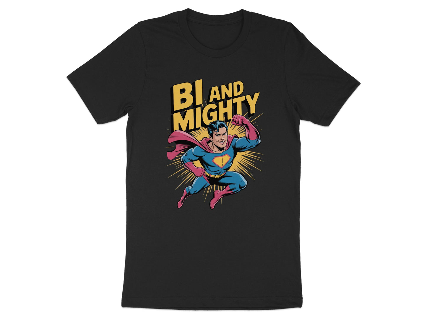 BI AND MIGHTY Superhero Design Shirt product