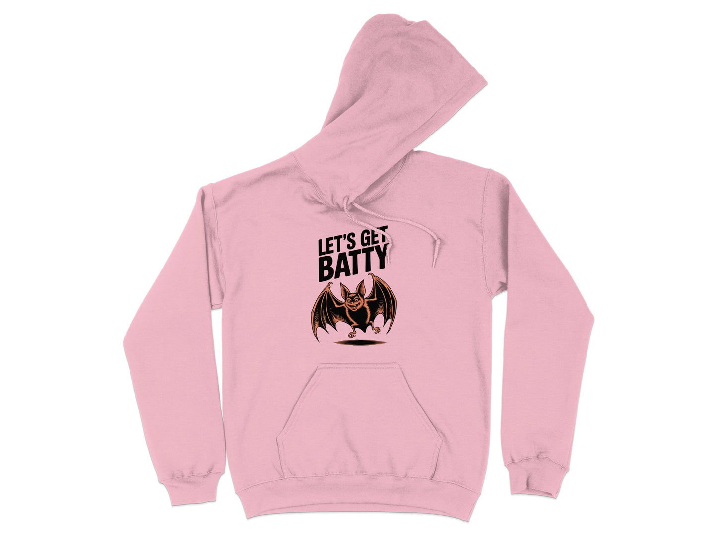 Let's Get Batty Pink Hooded Sweatshirt Casual Wear product type