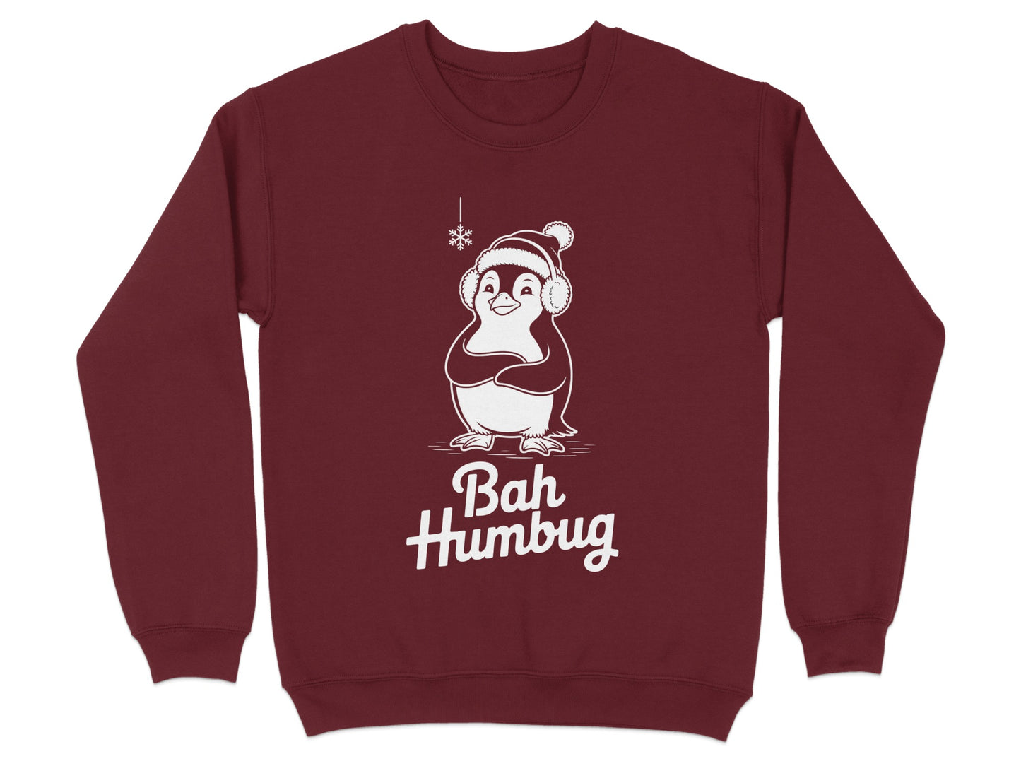 Bah Humbug Cute Penguin Graphic Sweatshirt product