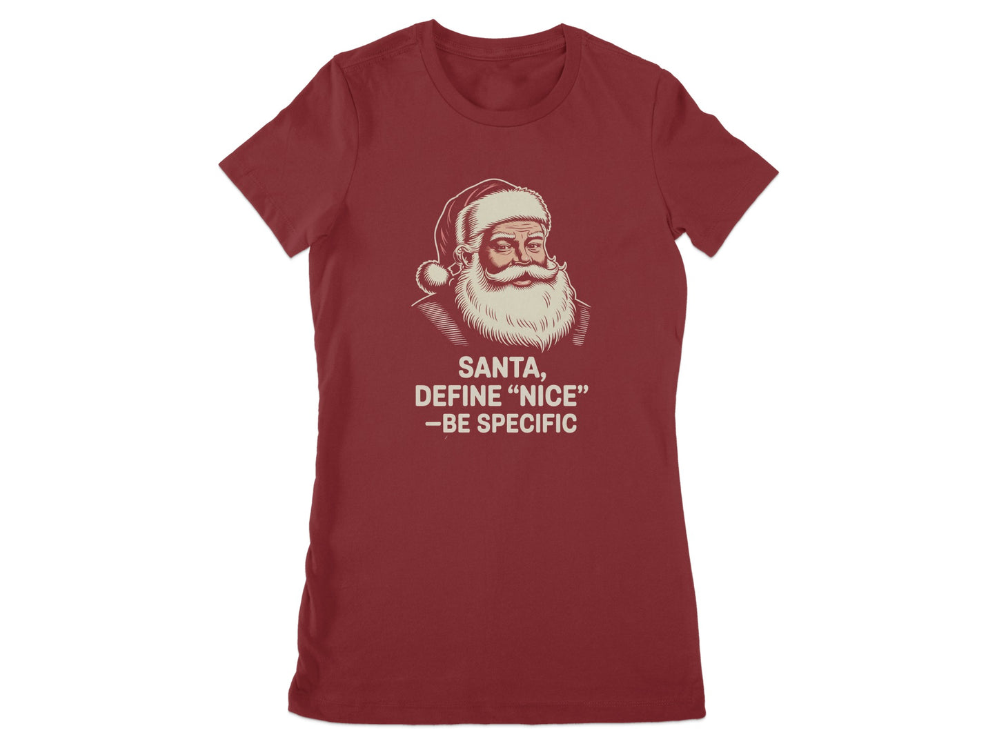 Santa Define Nice Be Specific Graphic T-Shirt product