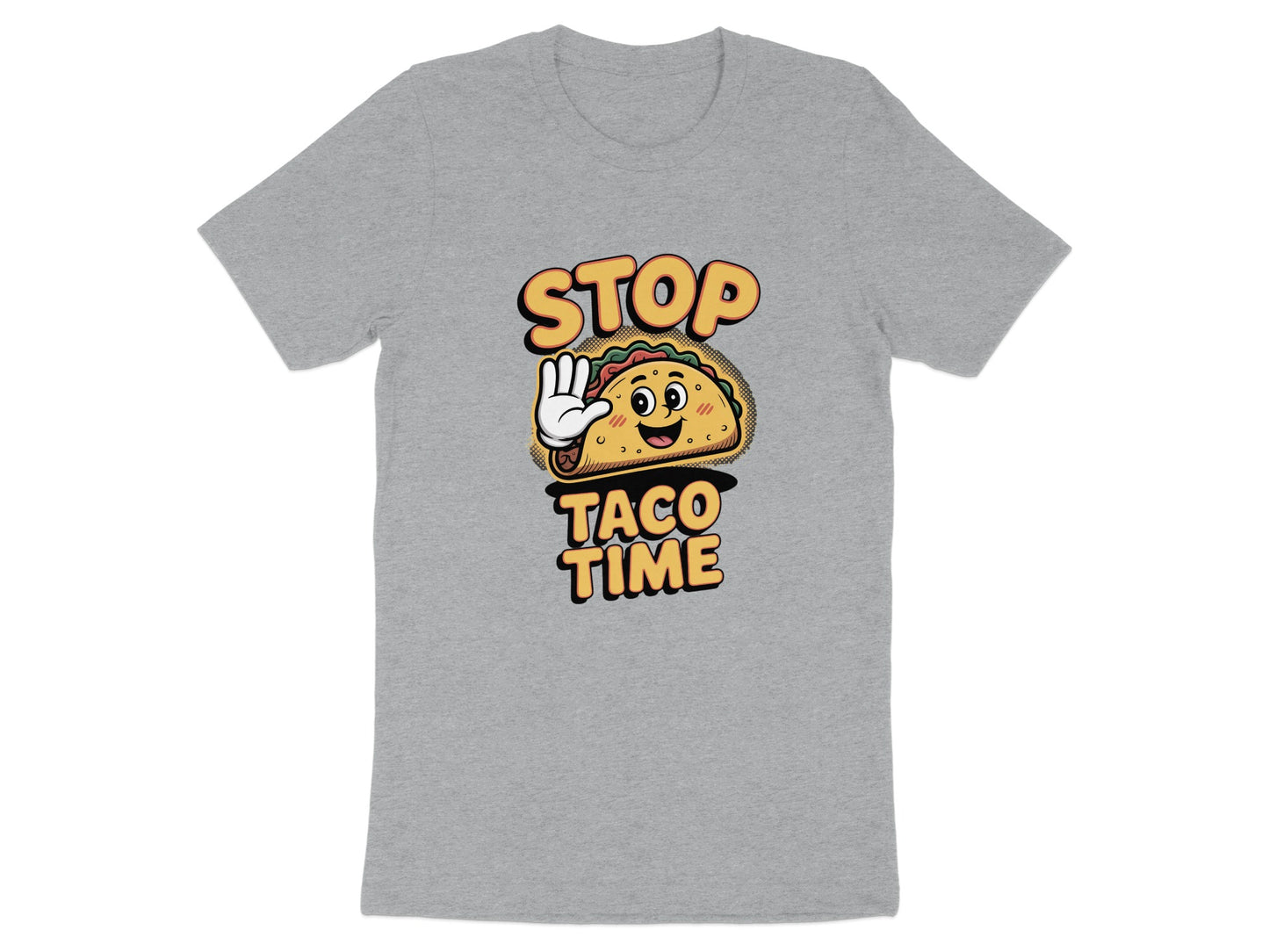Stop Taco Time Graphic Print Grey T-Shirt product type