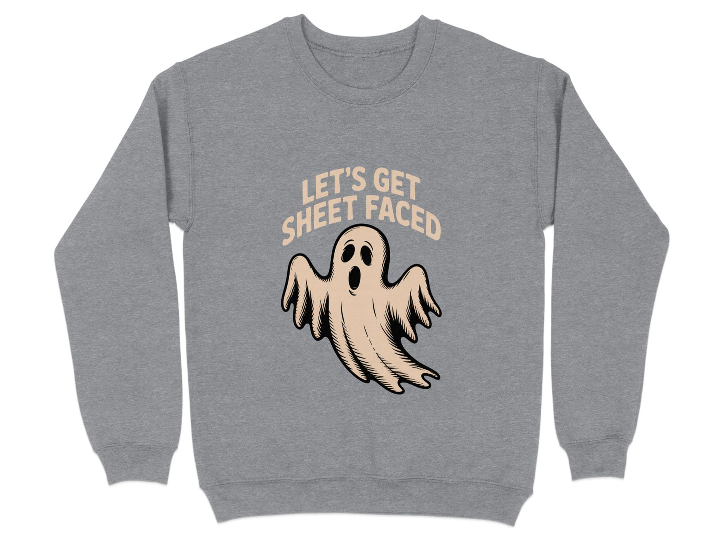 Let's Get Sheet Faced Ghost Graphic Sweatshirt product