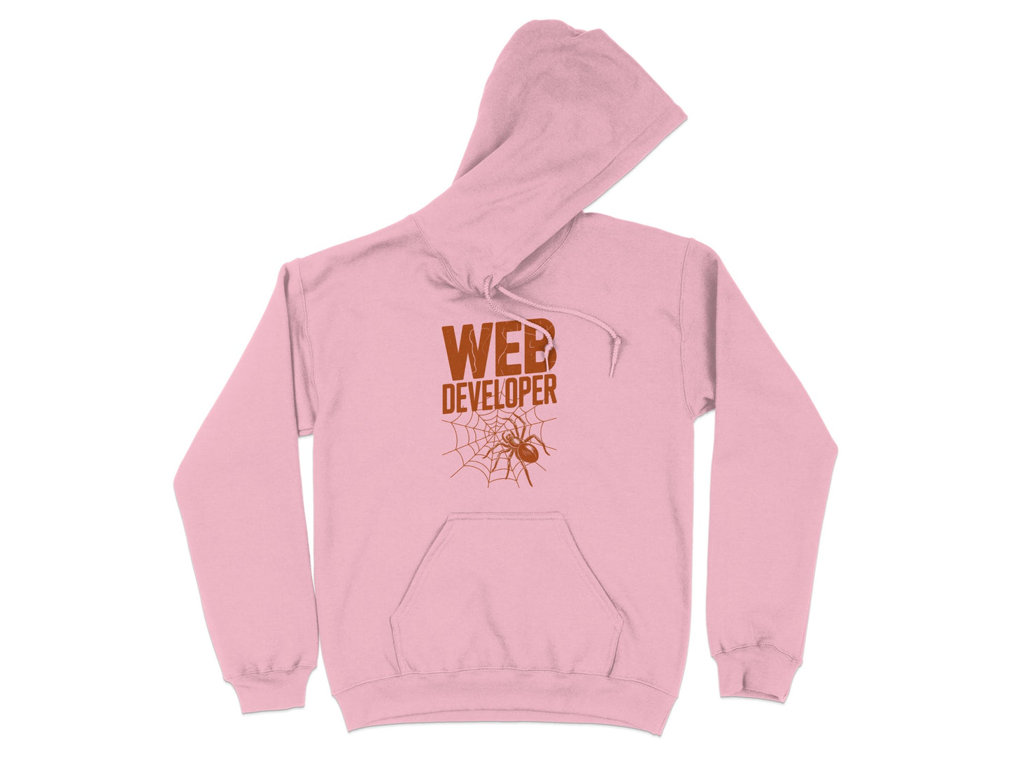 Web Developer Spider Graphic Pink Hooded Sweatshirt product