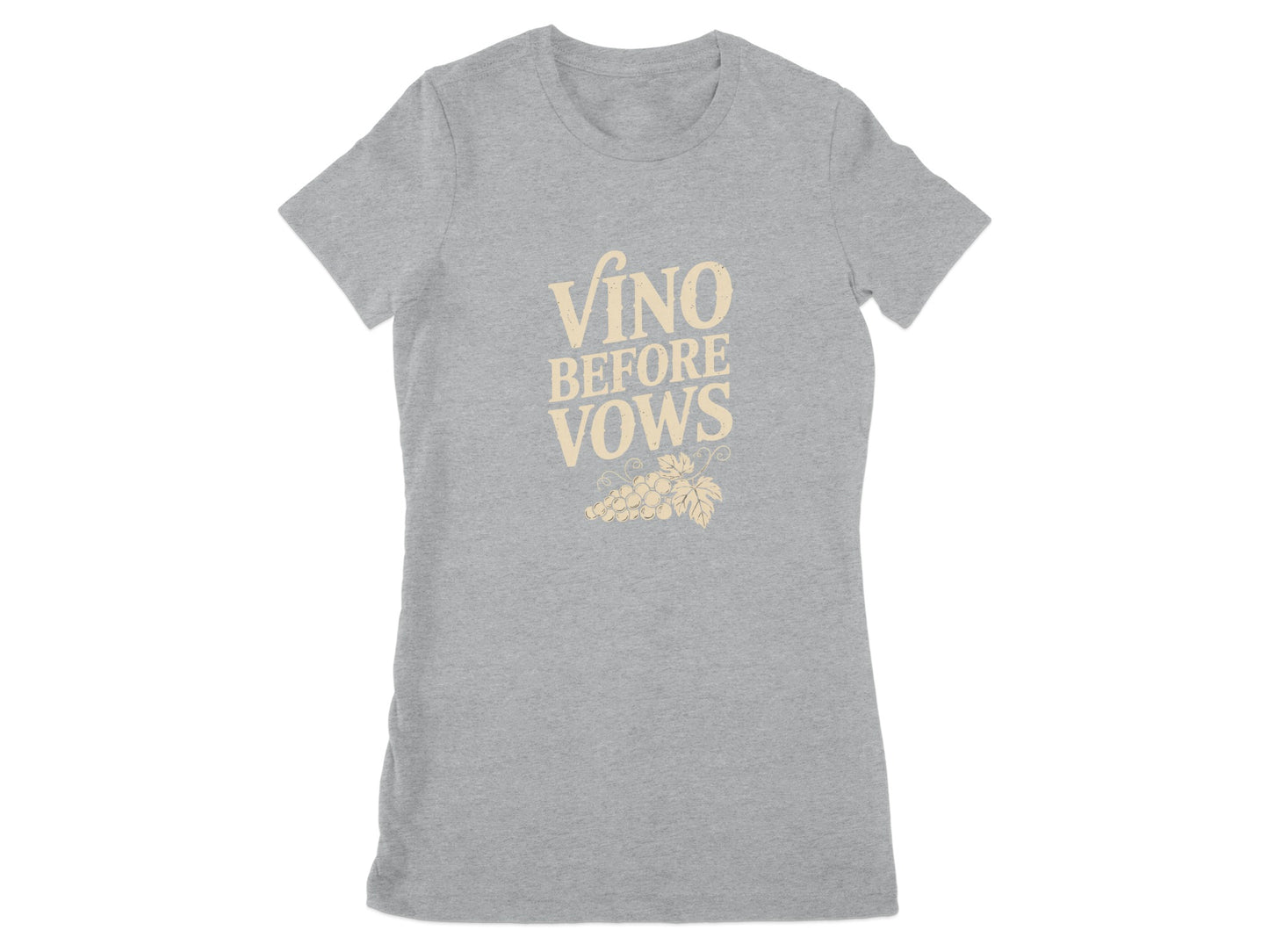 Vino Before Vows Graphic Printed T-Shirt product