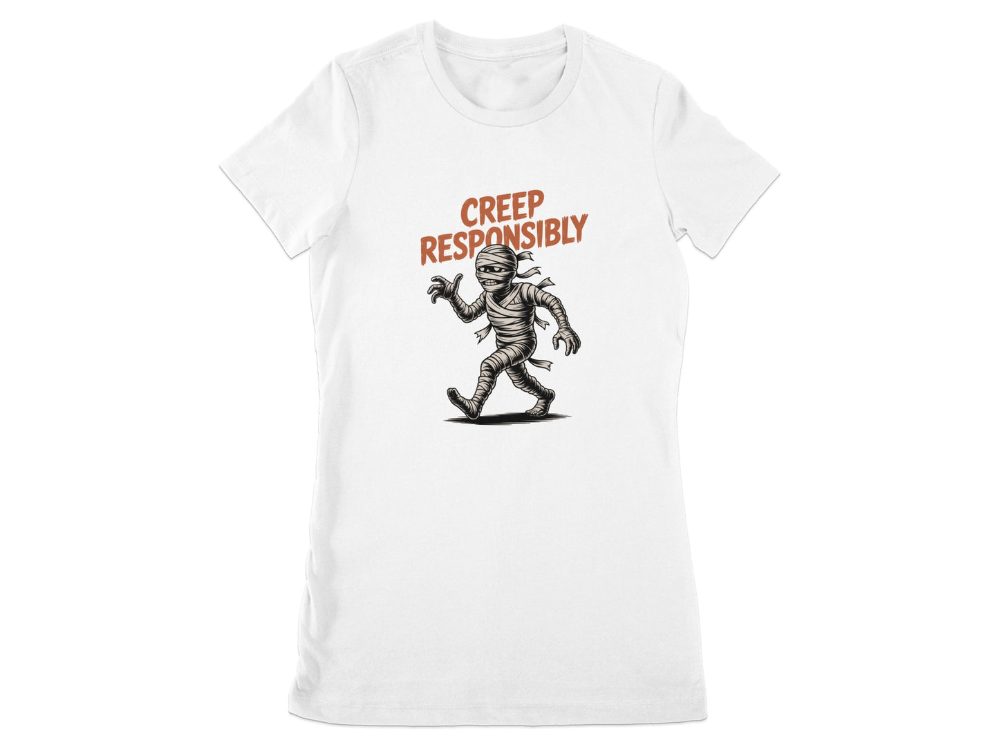 Creep Responsibly Mummy Halloween Graphic T-Shirt product